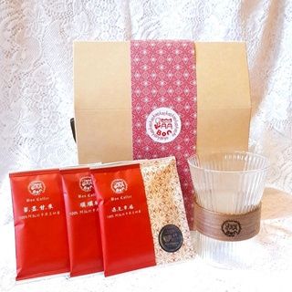 蹦咖啡-獨家套組/【15入莊園獨家掛耳+1剛剛好玻璃杯】/100%阿拉比卡