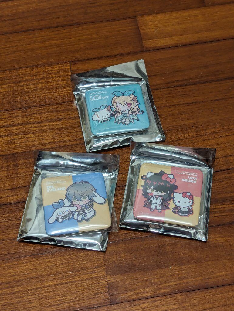 Sanrio x Nijisanji 徽章
