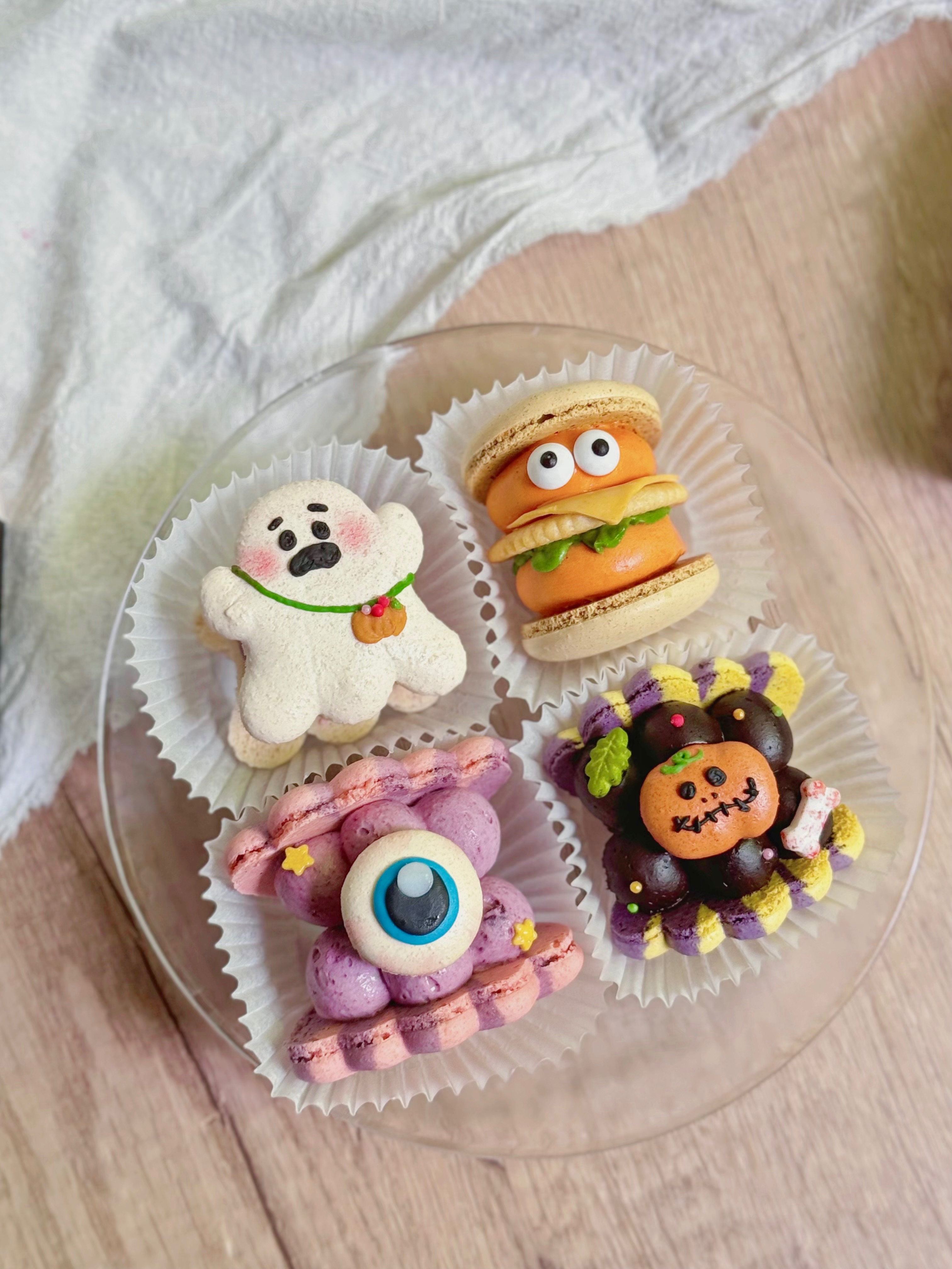 《ZZY甜點》萬聖節限定馬卡龍 四入組合（蛋奶素）