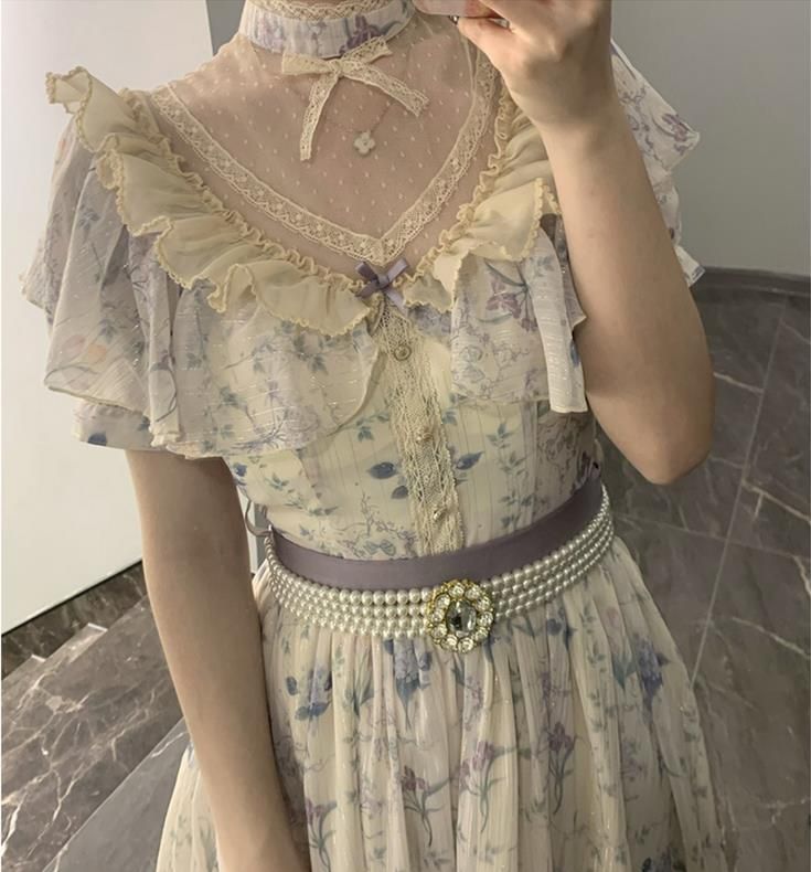 【代購預購】lolita花園下午茶  仿鑽石水鑽珍珠珠鍊腰帶/洋裝搭配腰帶/寶石珠鏈腰帶/配件 古典甜美蘿莉塔