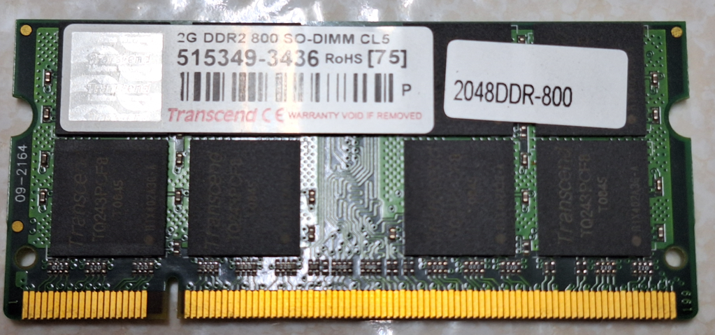 創見DDR2 800 2G SO-DIMM