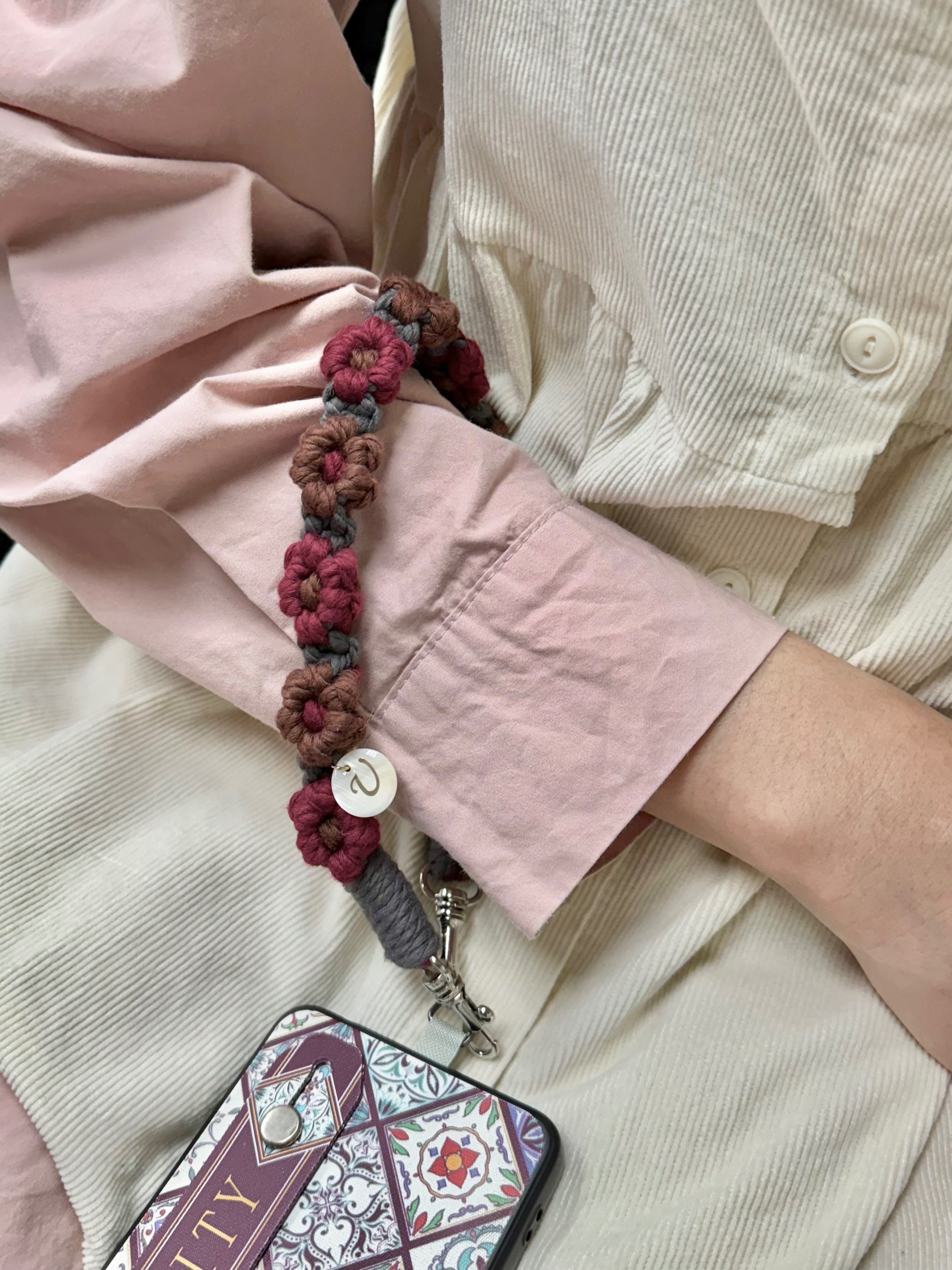 ｛ 客製化 ｝滿滿の小花·編織手腕繩