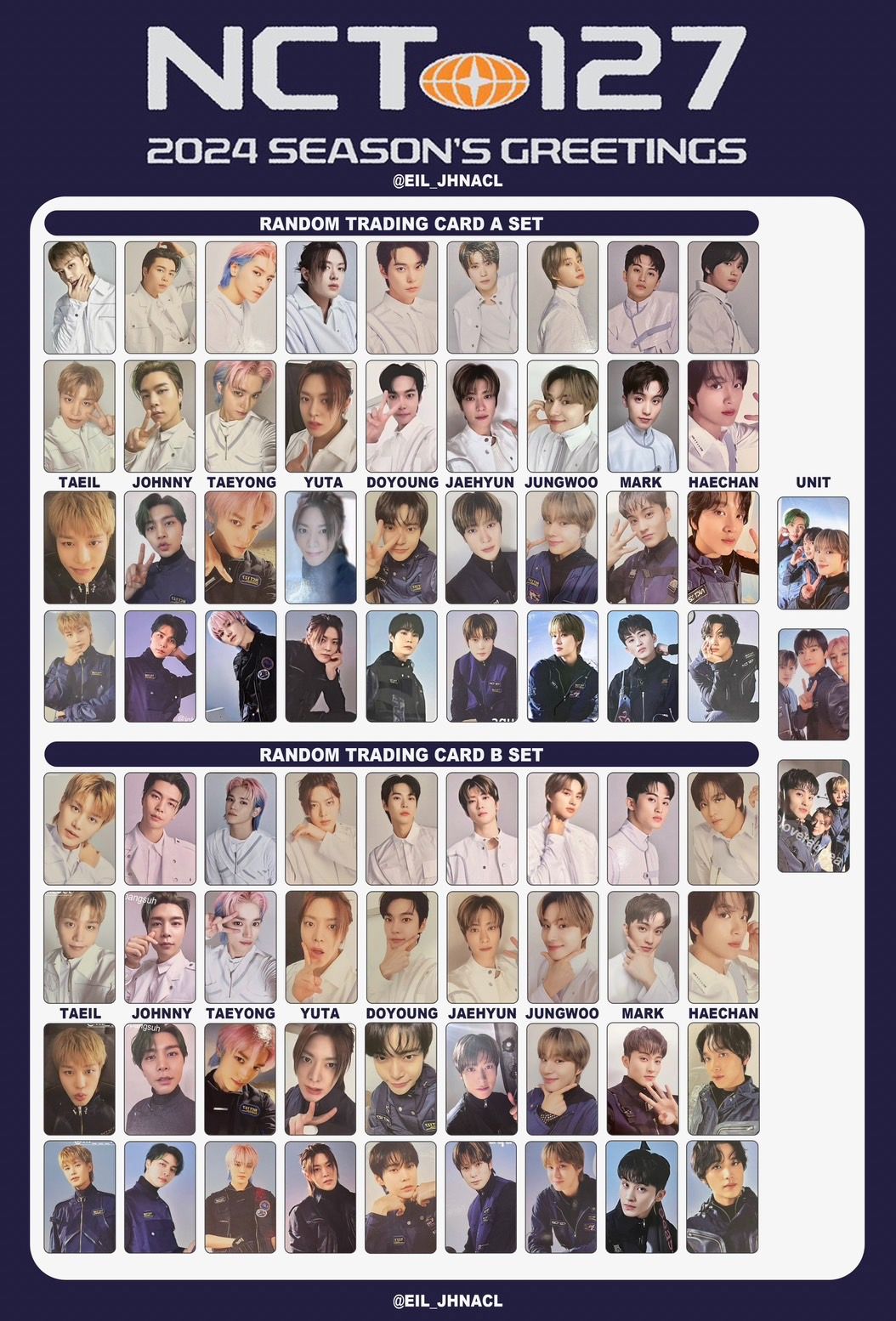 NCT127/NCTDREAM 年曆後續周邊 - 隨機卡包