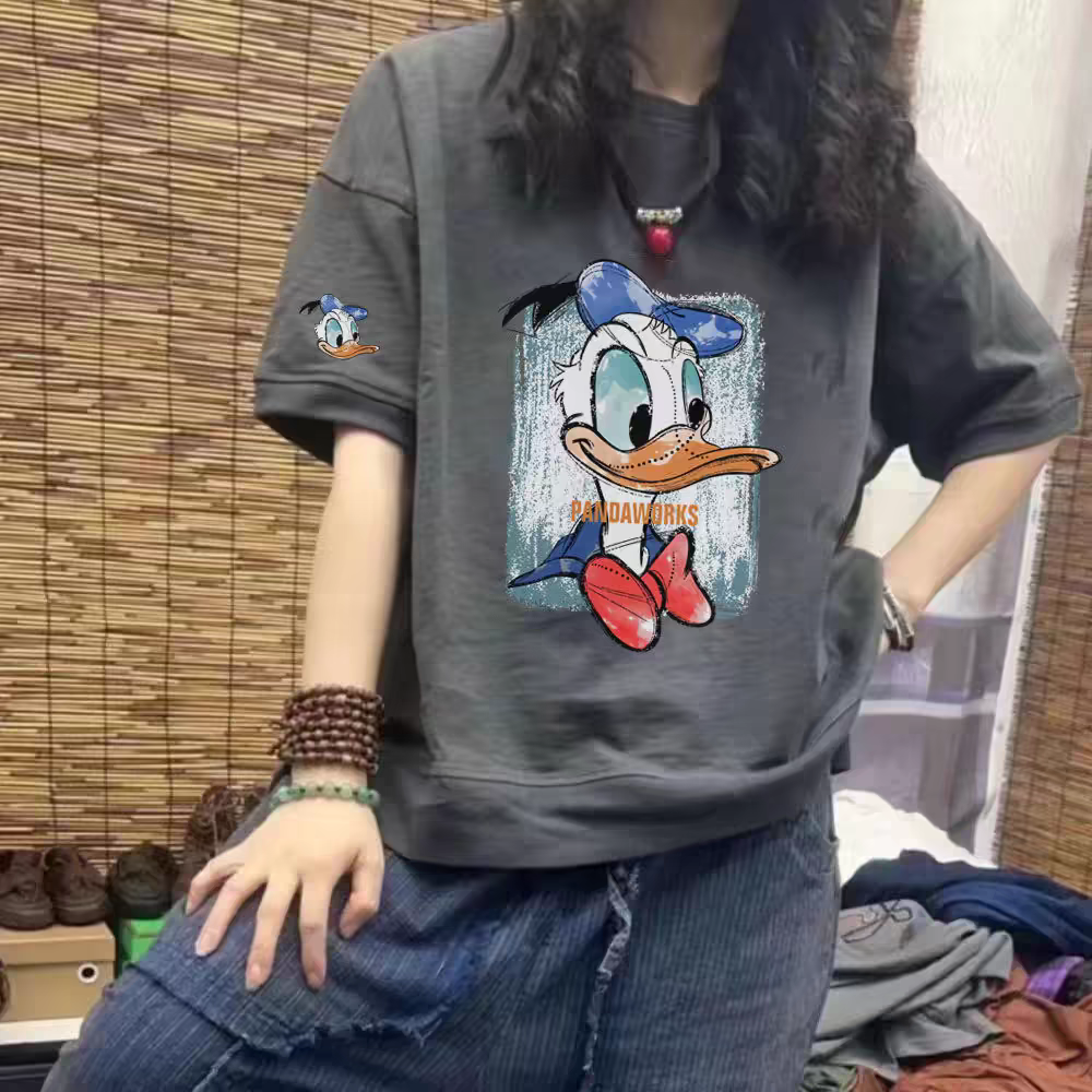 🦆迪士尼唐老鴨印花純棉短袖T恤｜可愛 × 舒適 × 經典再現