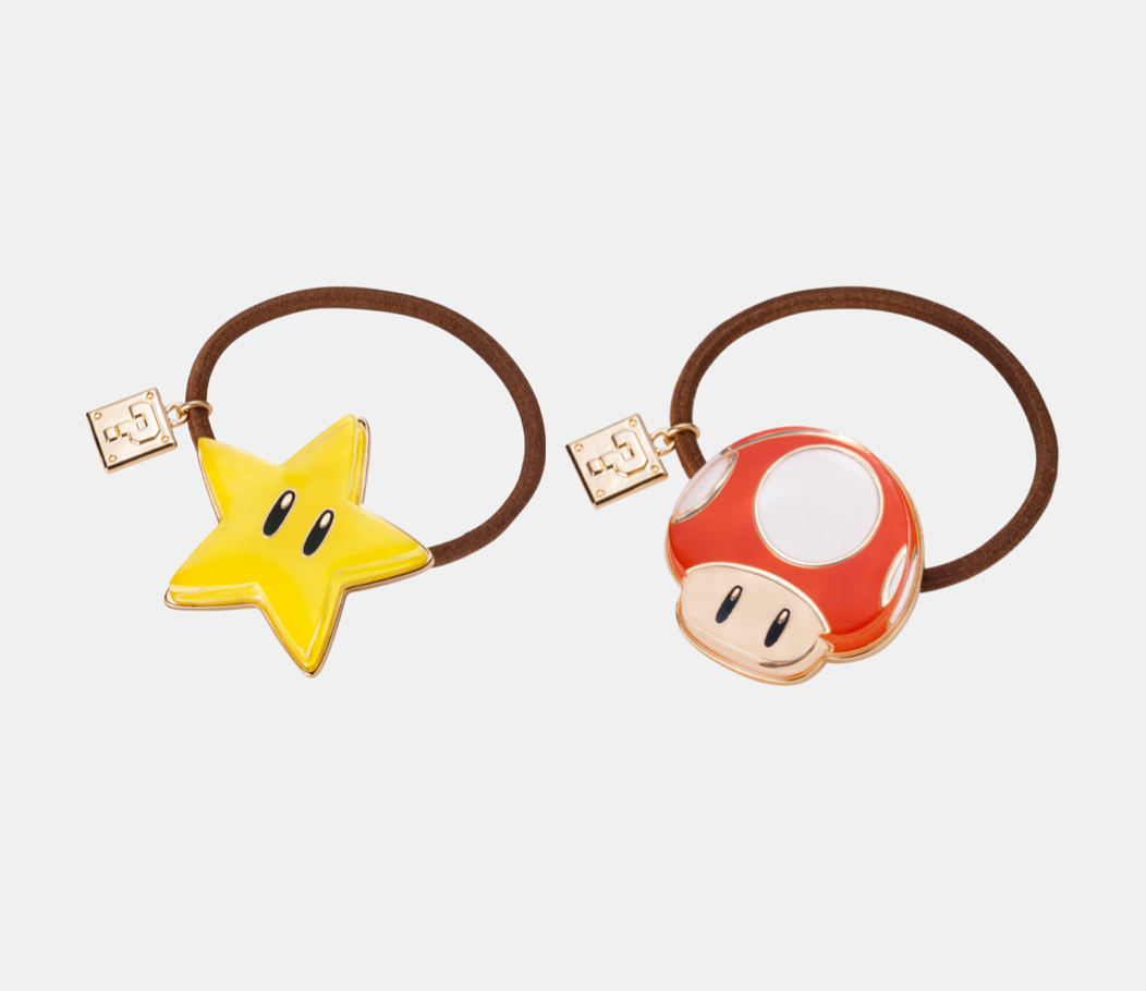 Nintendo任天堂專賣店 無敵星星髮圈 蘑菇髮圈 髮飾