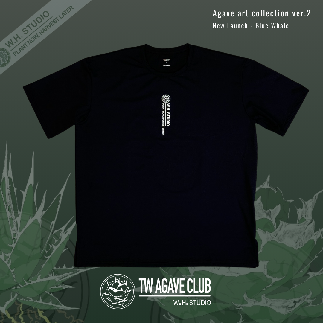 W.H. Studio Oversize 寬鬆短袖上衣-嚴龍白鯨