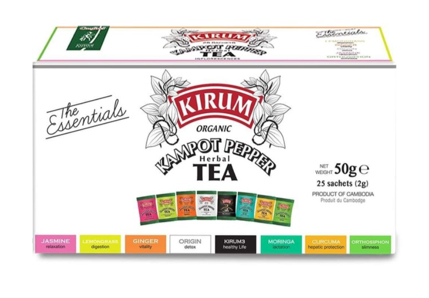 KIRUM | 貢布胡椒茶葉 綜合茶包 8種口味 獨立小包裝 50g