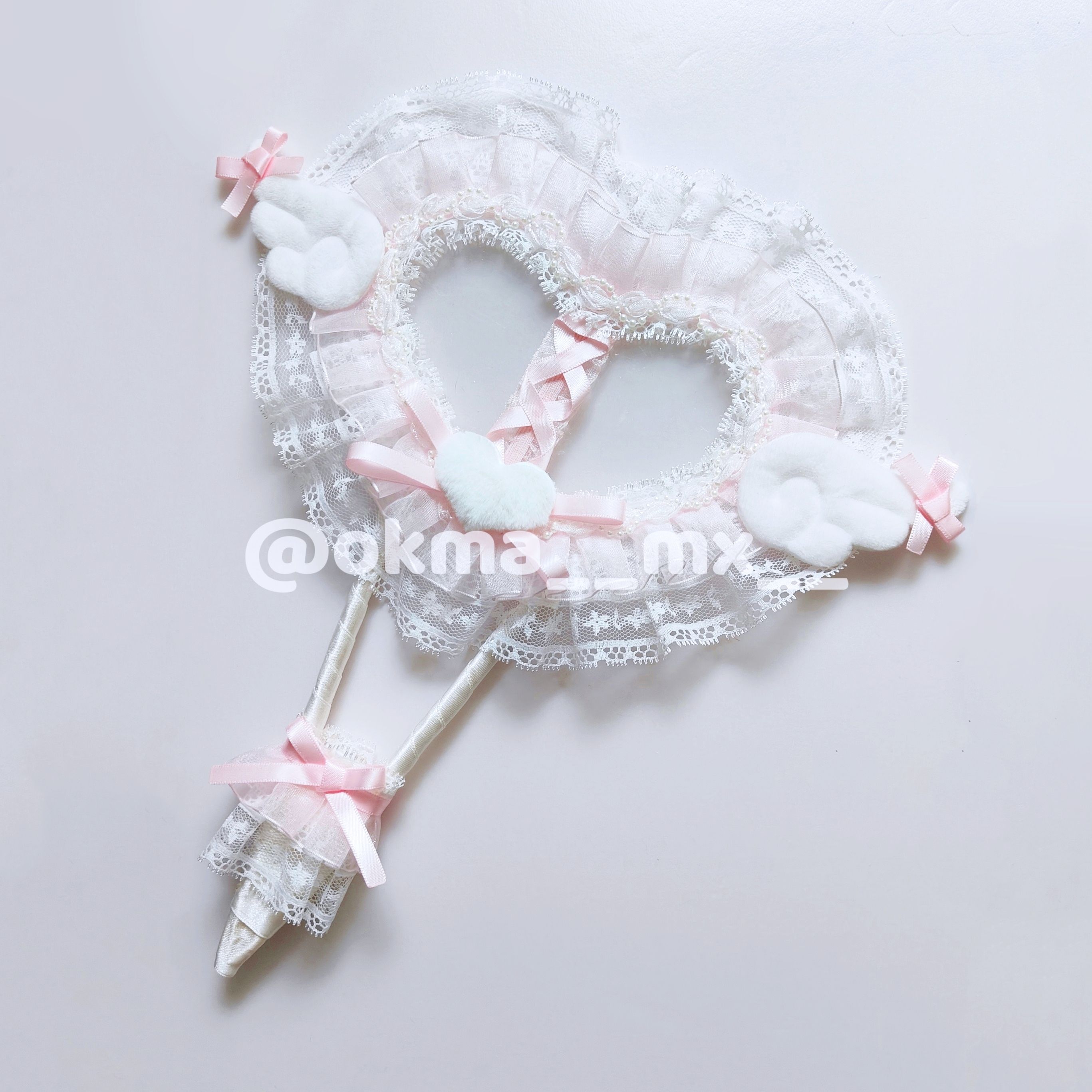 白粉愛心魔法棒