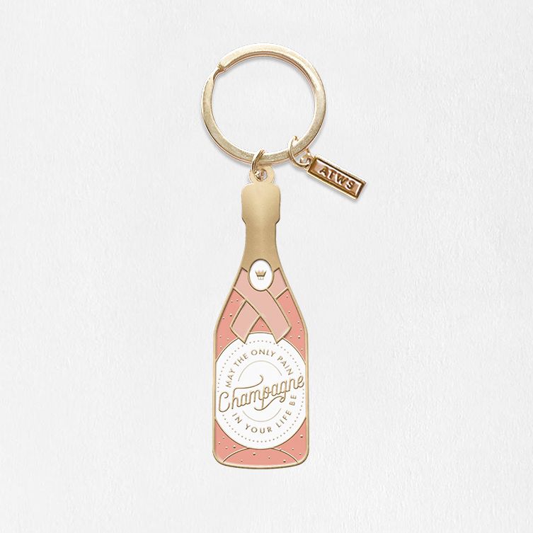 粉紅香檳 鑰匙圈