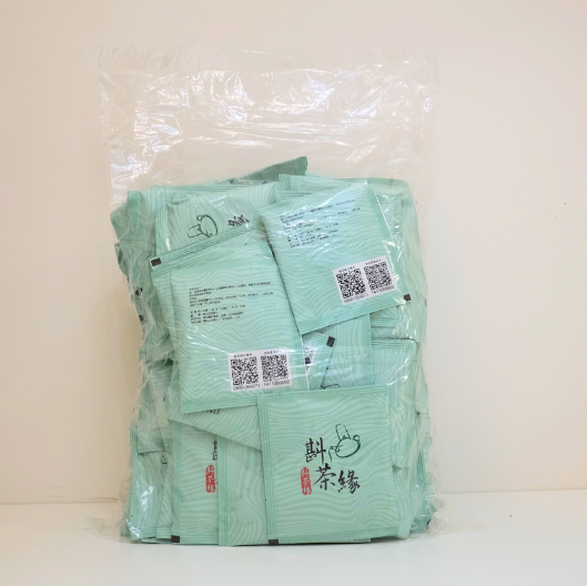 【斟茶緣】機採四季春原片三角立體茶包『家庭號』、1包足3公克