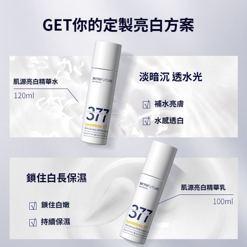 【肌膚未來】377肌原淨白精華水.377肌原淨白精華乳.