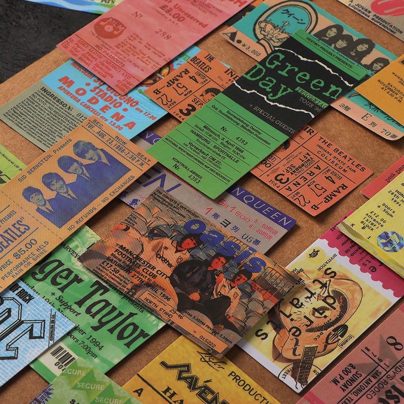 𝑻𝒉𝒆 𝑹𝒂𝒅𝒊𝒐 𝑪𝒍𝒖𝒃 搖滾樂團門票貼紙🎸🤘🏻🎟️🎫 美式復古 防水貼紙電腦手機