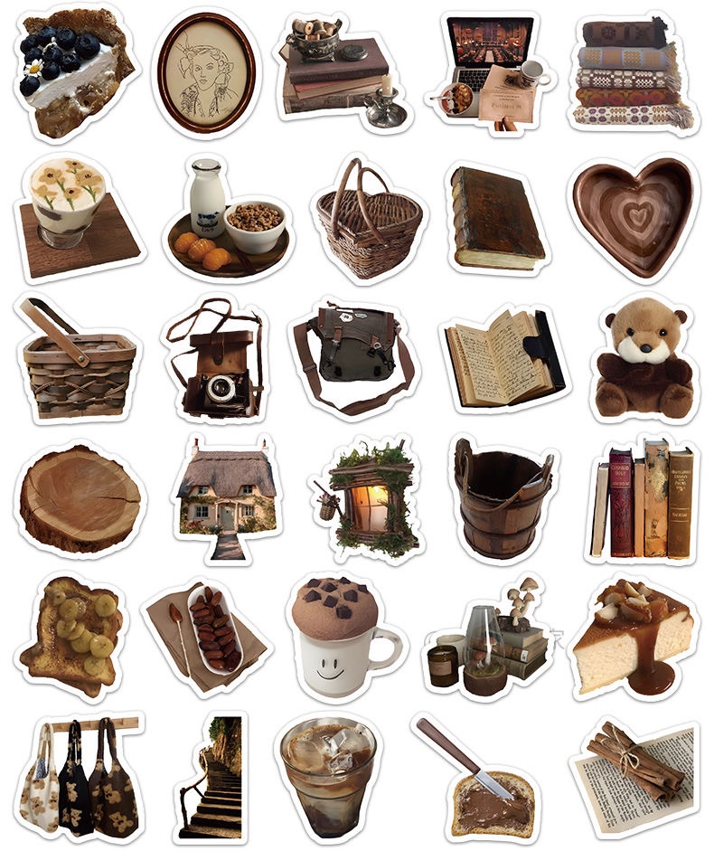 𝑻𝒉𝒆 𝑹𝒂𝒅𝒊𝒐 𝑪𝒍𝒖𝒃 美拉德風 高顏值復古貼紙 🤎 ins風 防水貼紙 手機貼紙 美式