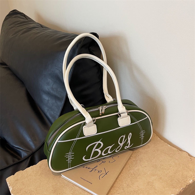 𝑻𝒉𝒆 𝑹𝒂𝒅𝒊𝒐 𝑪𝒍𝒖𝒃 美式復古刺繡單肩包 韓系 大容量 手提 單肩包 棒球包 女包