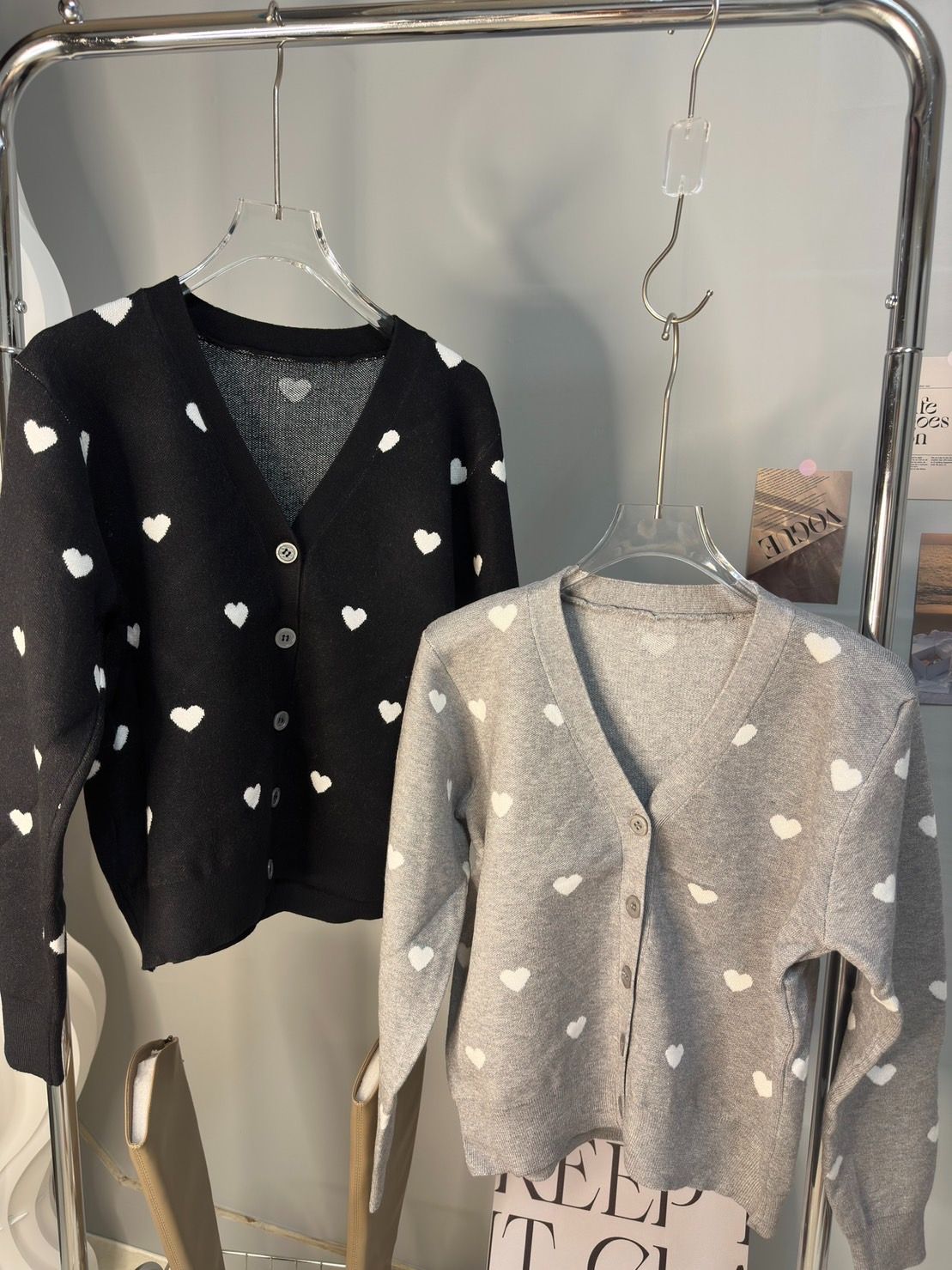 41 V領愛心針織外套（Y630）