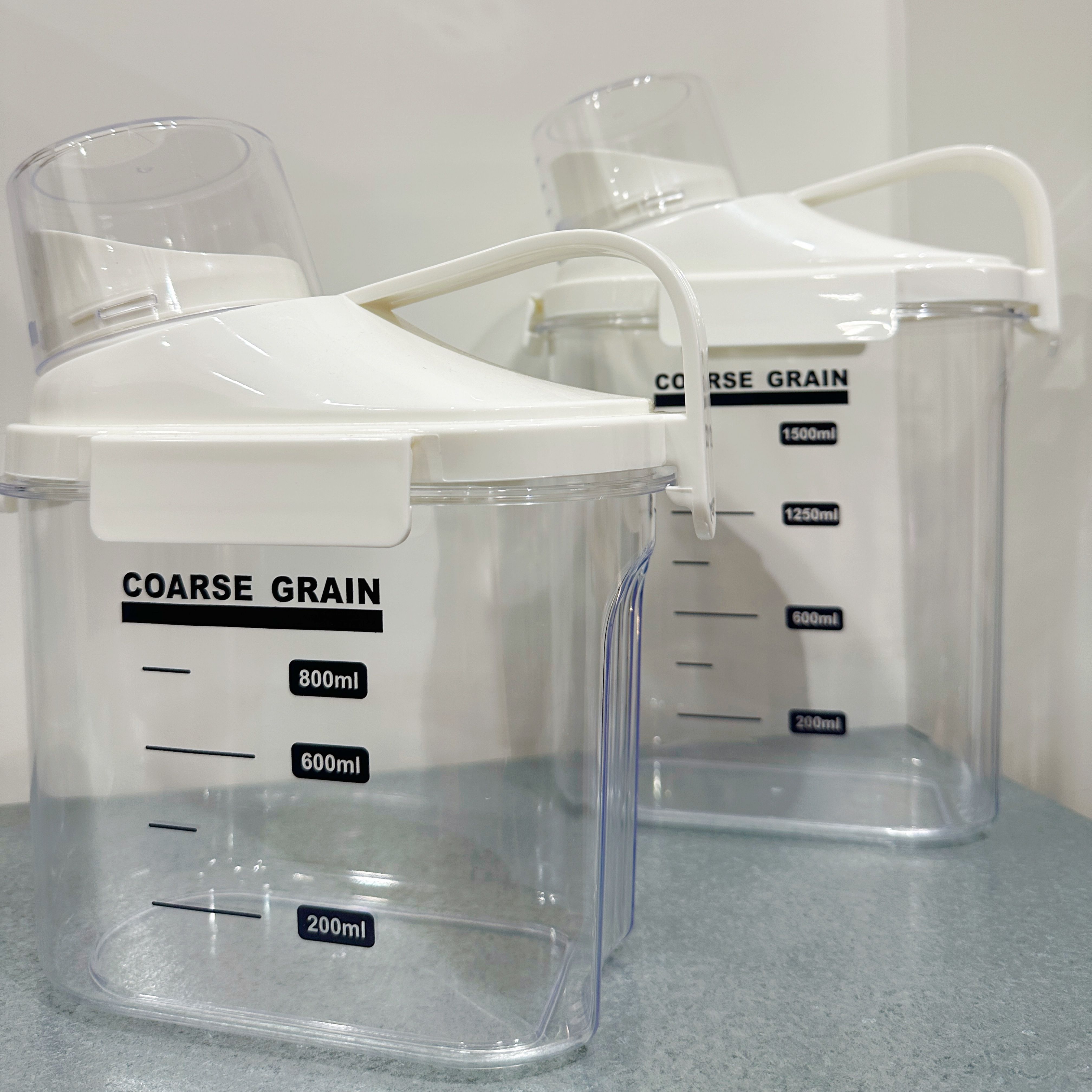 飼料便利分裝罐（蓋子也有刻度）