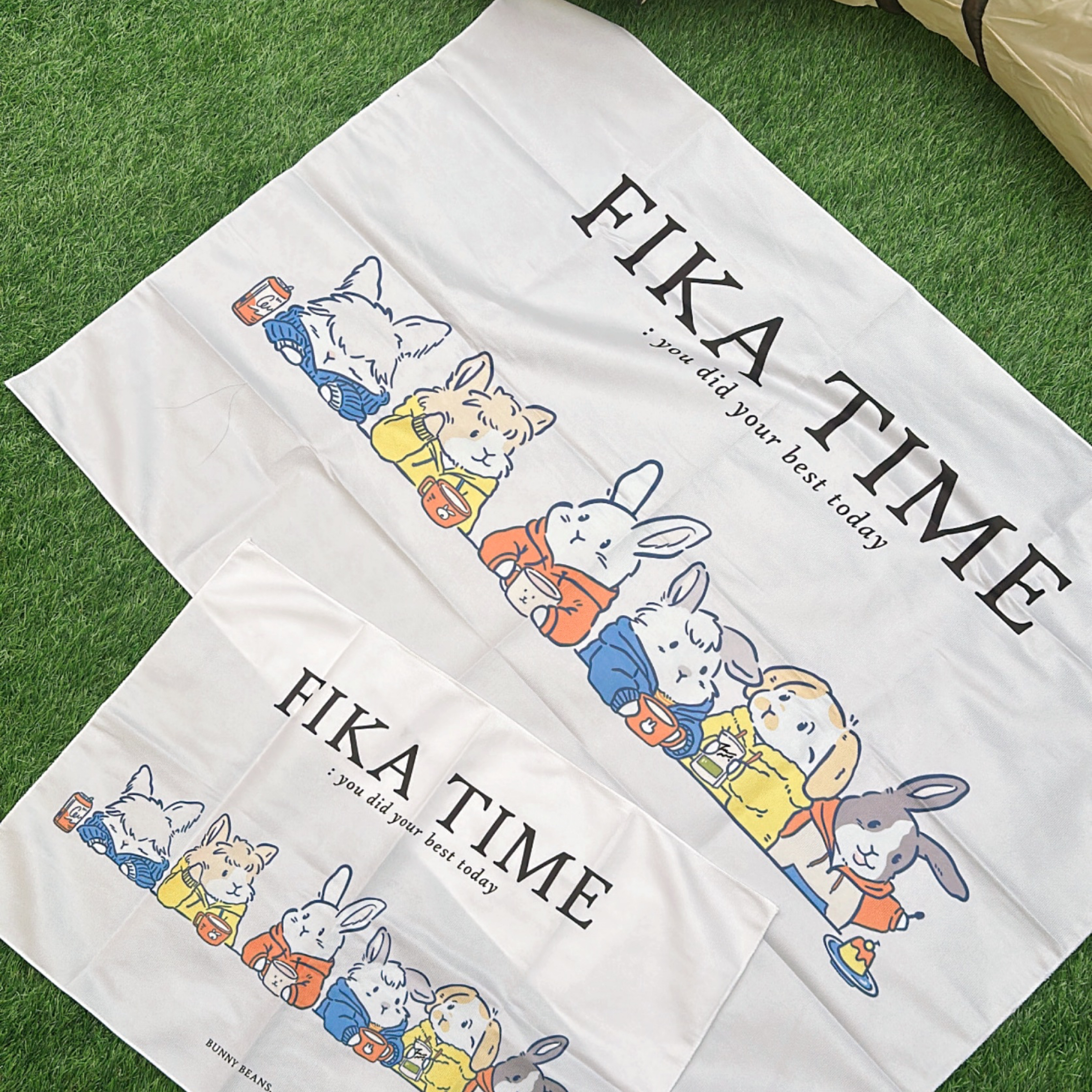 獨家兔子插畫掛布-FIKA TIME