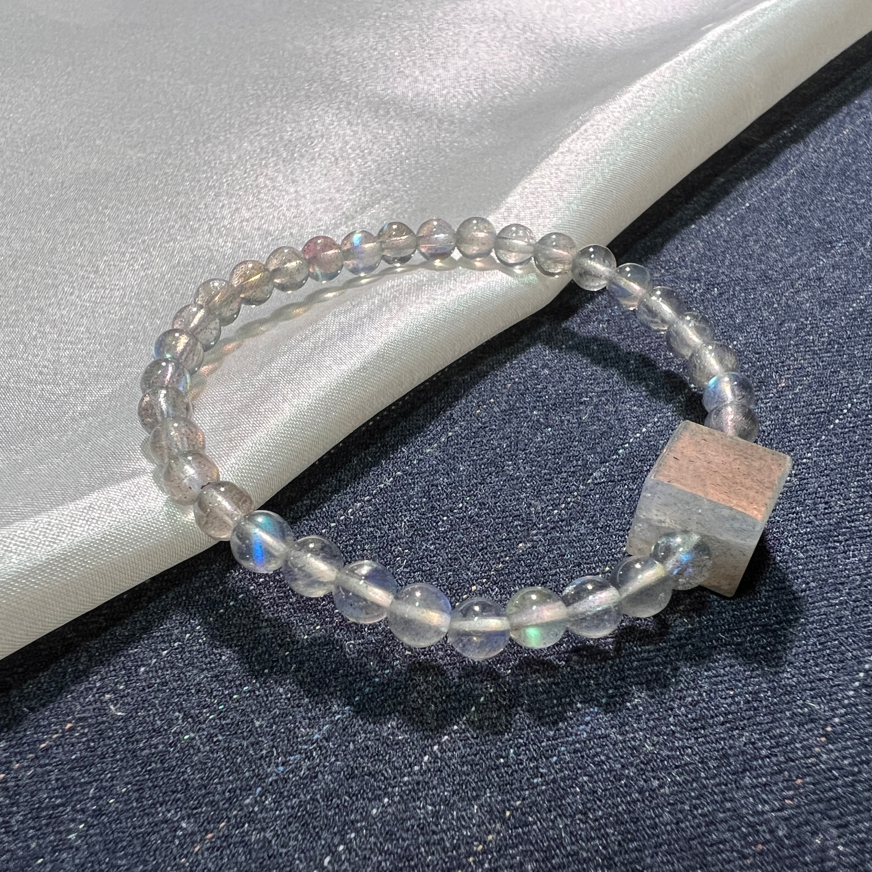 拉長石方＋圓珠串