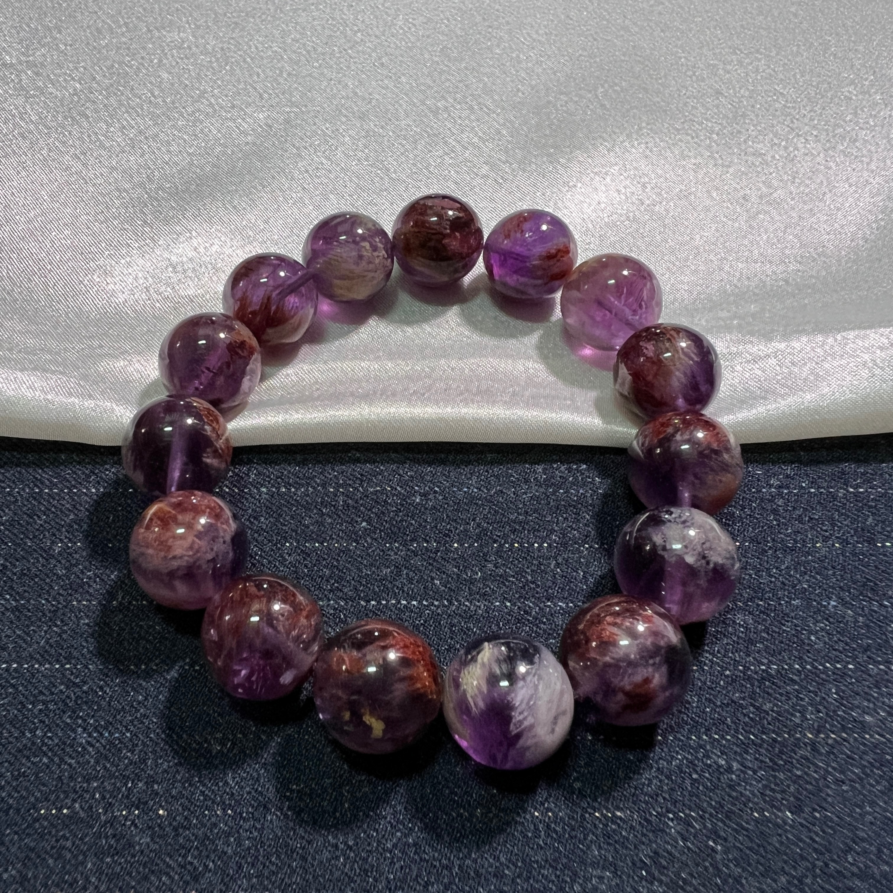 紫幽靈串｜有顆珠子有大礦缺