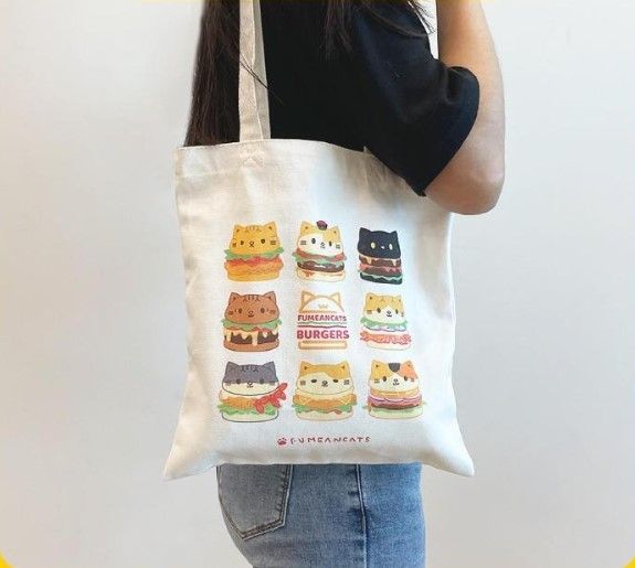 【yauyau store】純棉帆布袋-後宮漢堡包 全新正品現貨