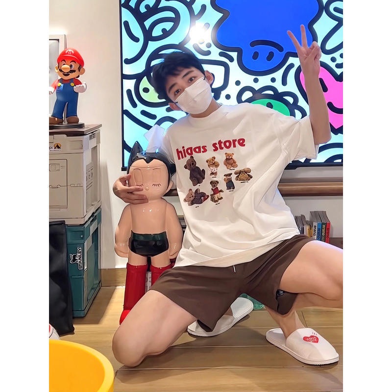[NGU] 一整套 白色上衣 棕色褲子