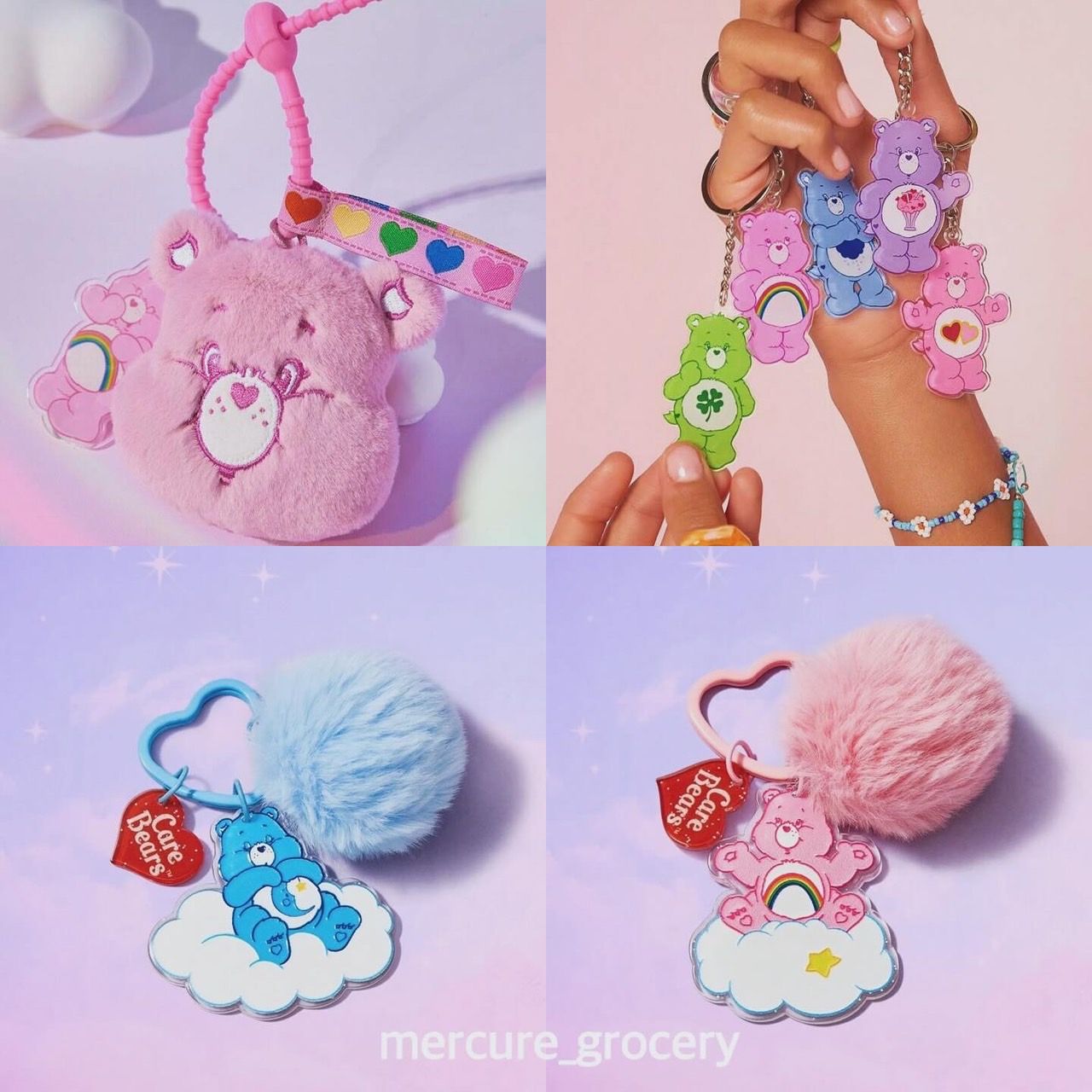 彩虹熊毛絨壓克力吊飾🌈🐻