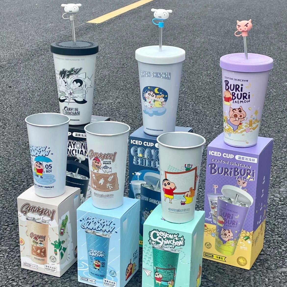 正版 蠟筆小新變色杯