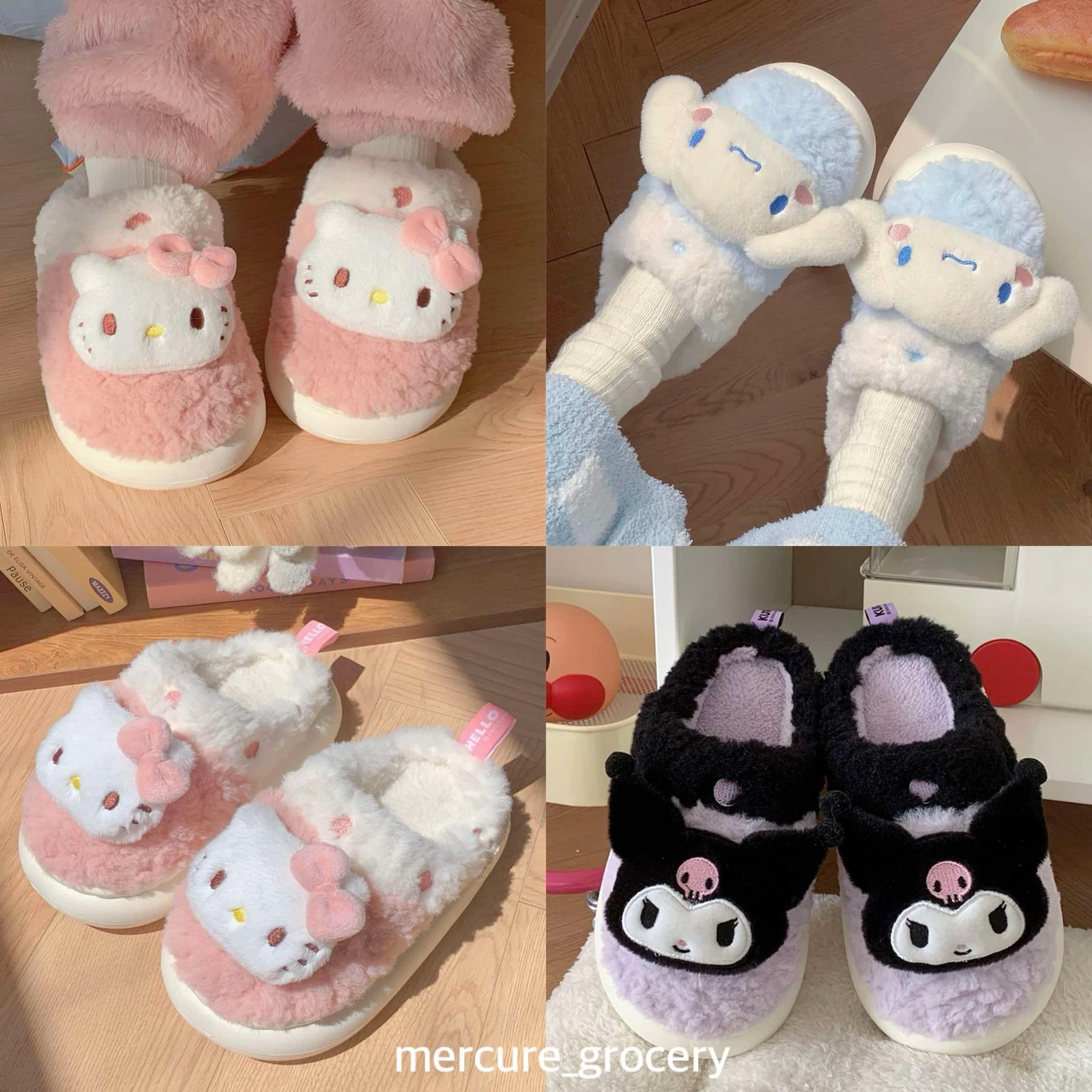 正版發售 三麗鷗毛絨拖鞋