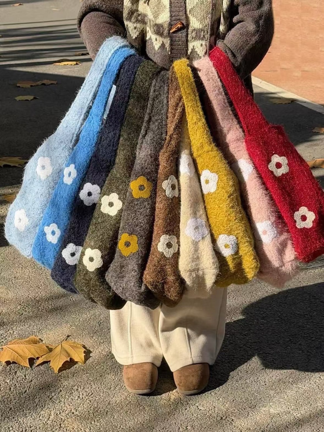 秋冬限定🤎毛絨花花包