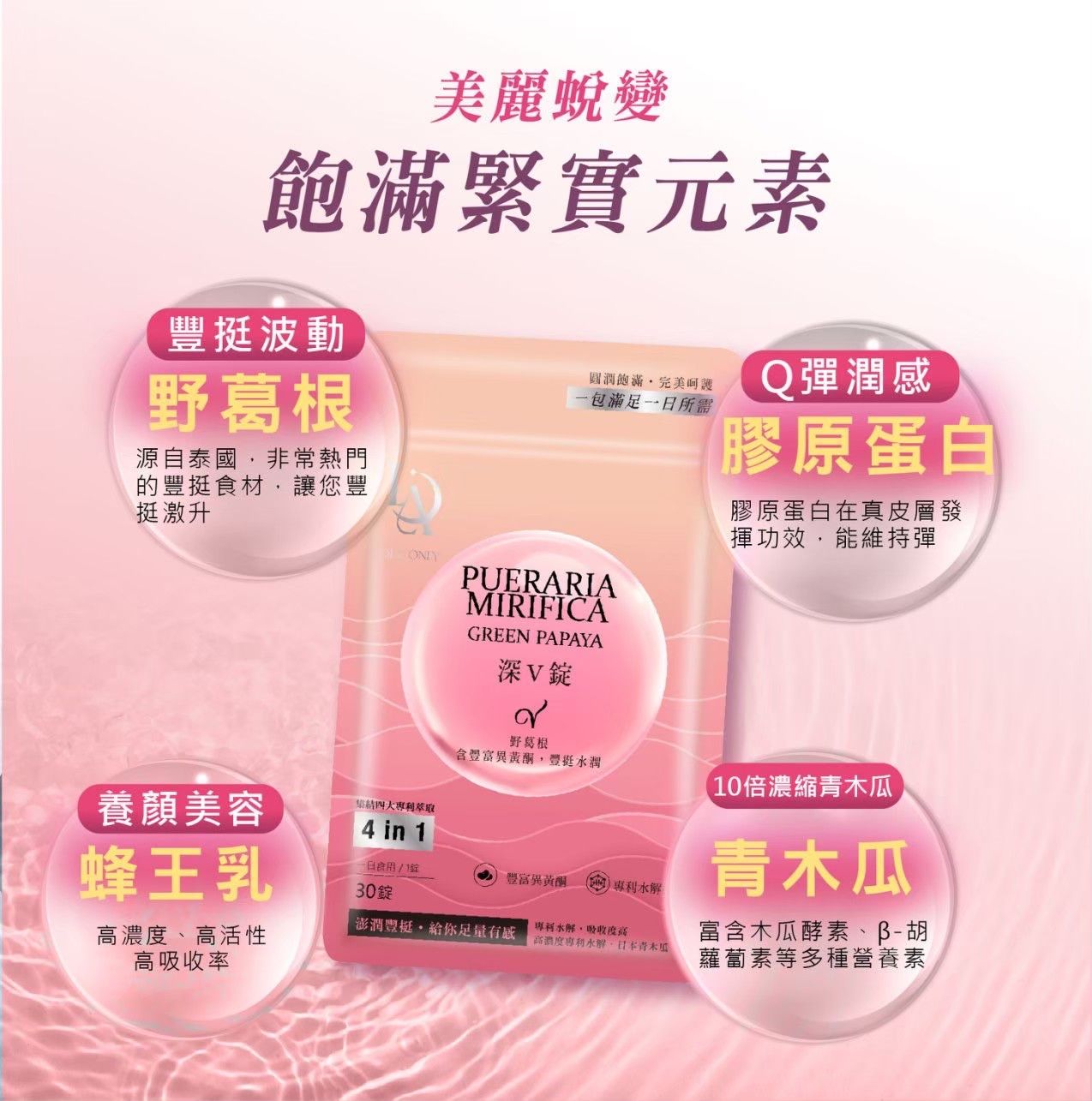 深V錠 夾鏈鋁袋 單包30入（搭配白高顆效果加倍）