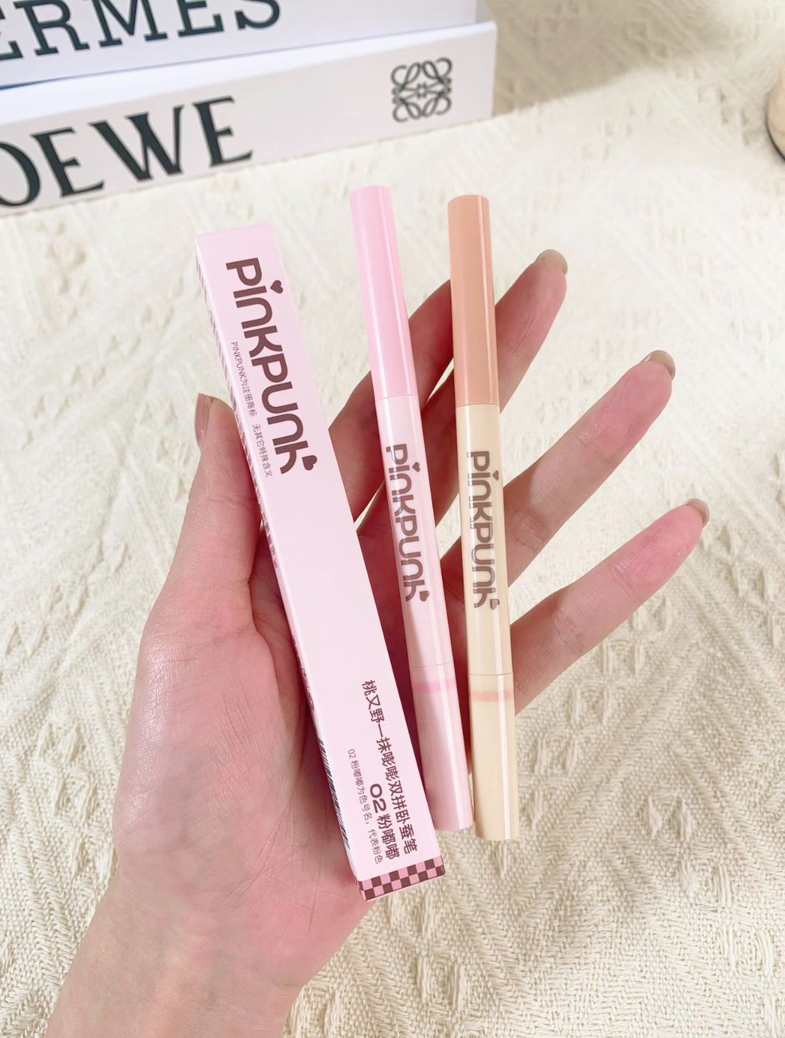 桃又野雙拼臥蠶筆