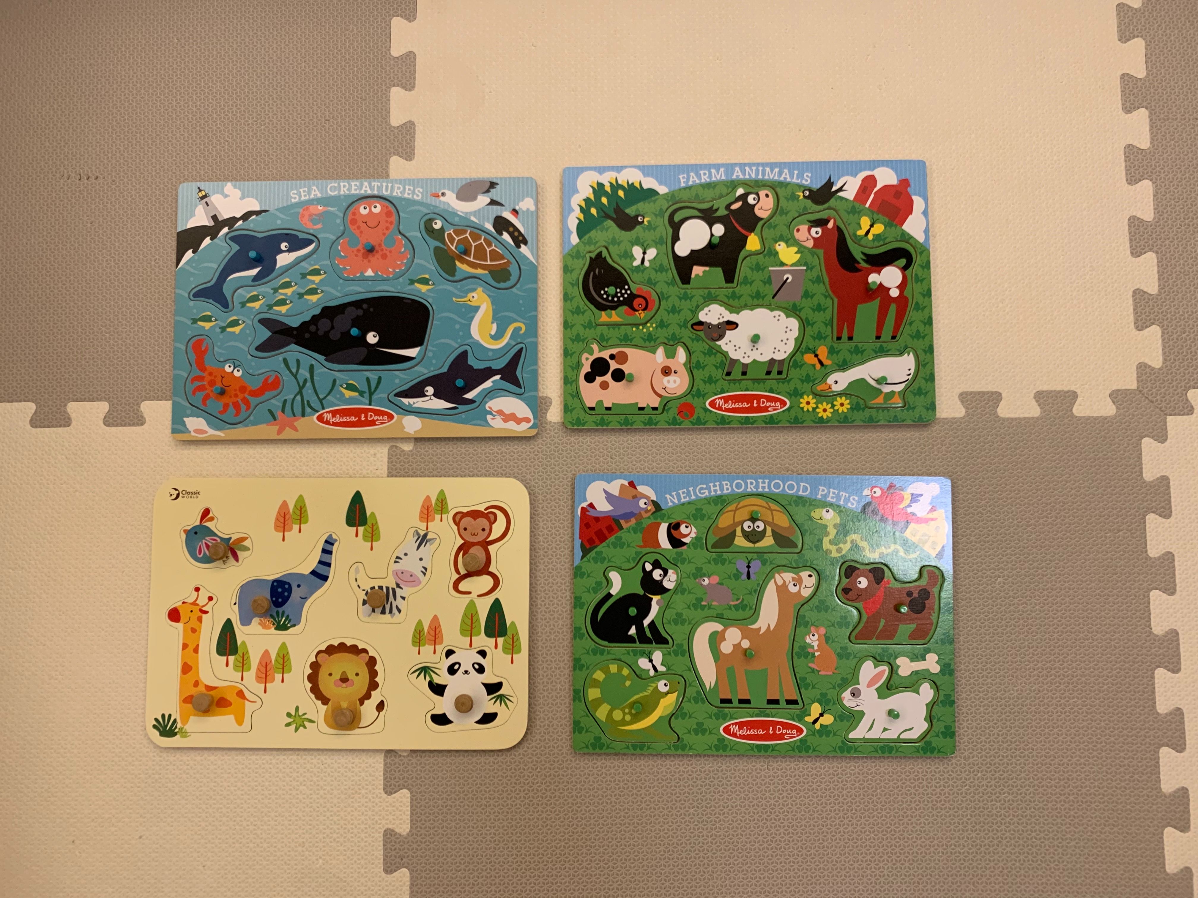 Melissa ＆ Doug 木質手柄拼圖