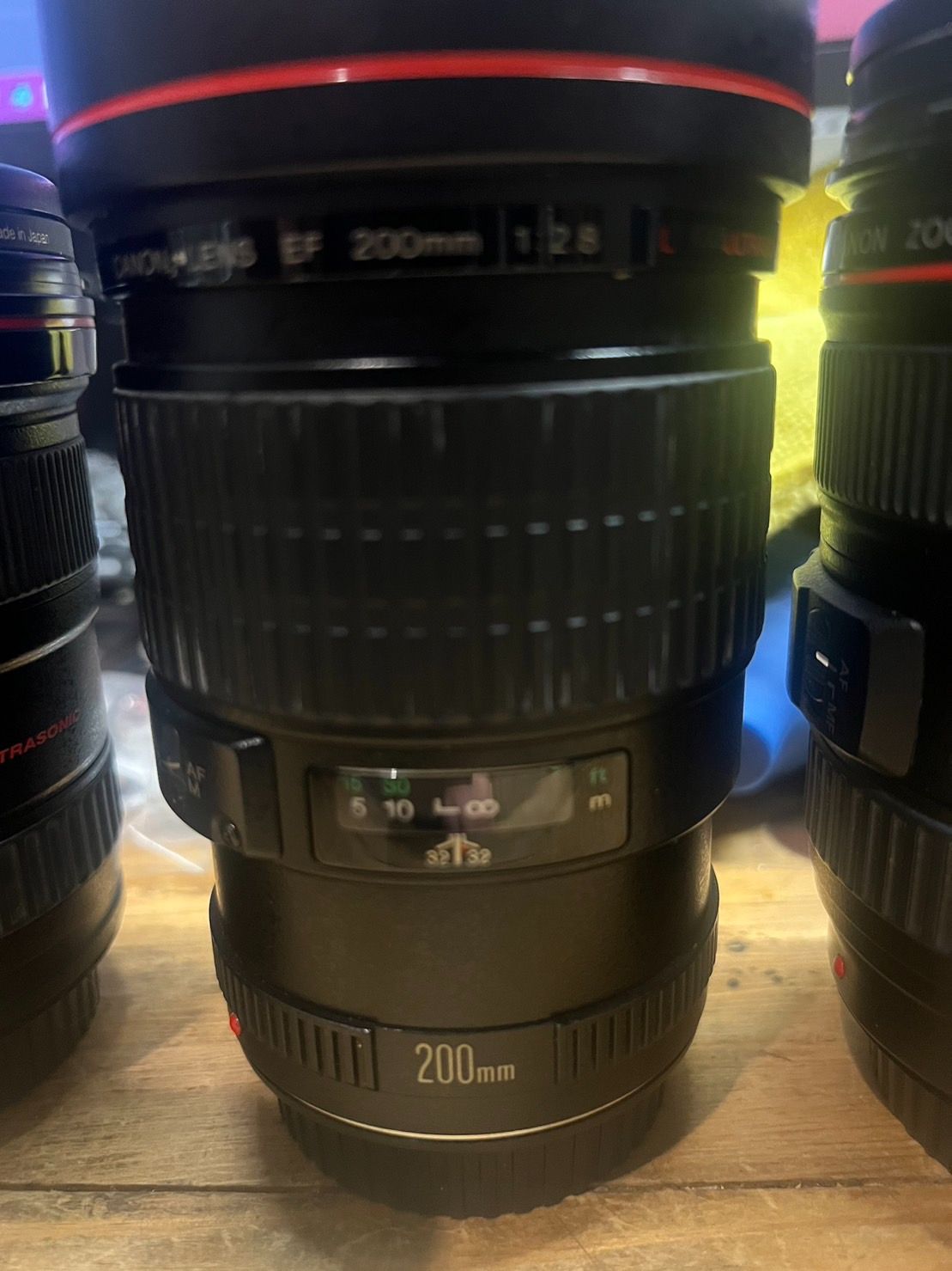 4. Canon EF 200 F2.8L USM一代含鉛鏡 ， 含UV保鏡+前後蓋