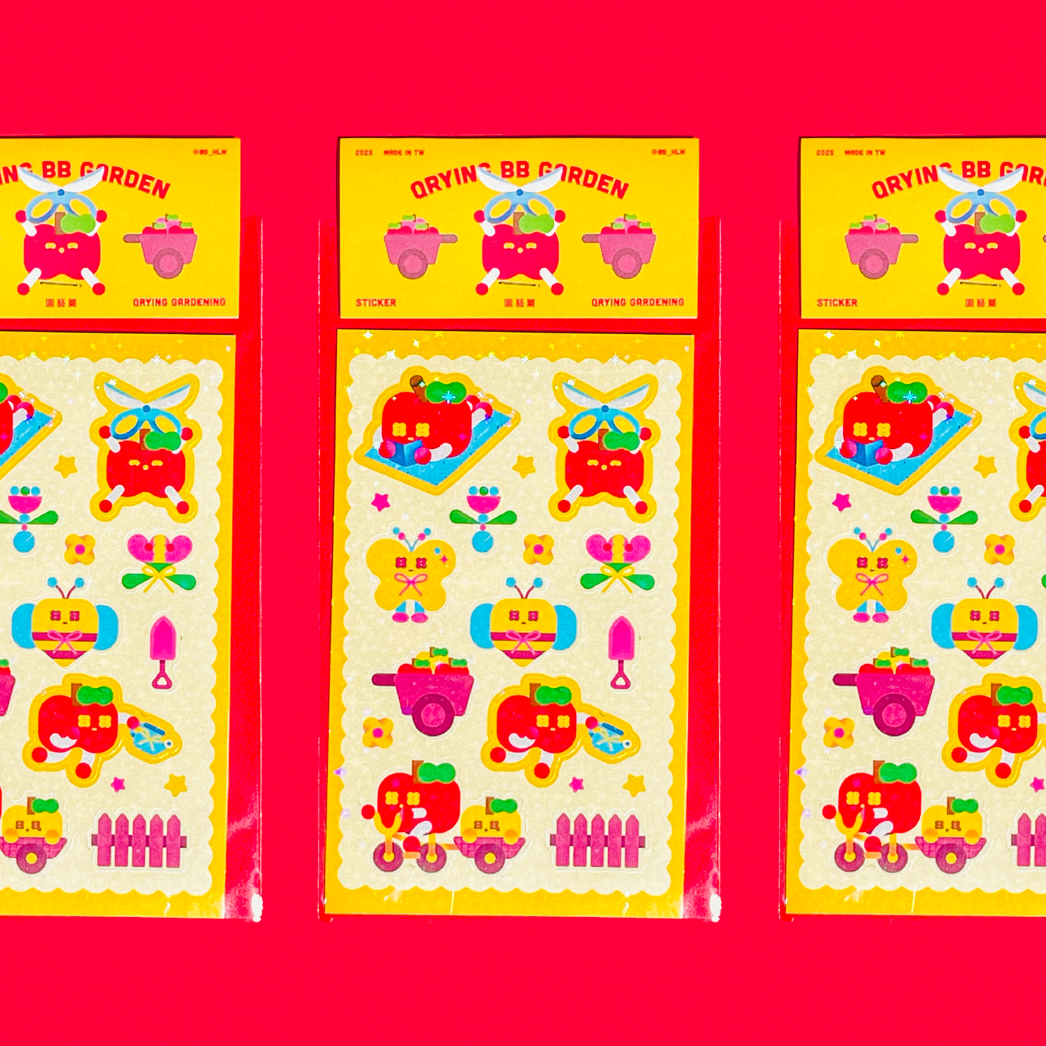 〖現貨〗QRYING BB GARDEN哭寶果園🍎圖鑑貼紙系列