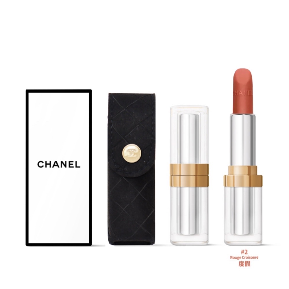 CHANEL 香奈兒 LE ROUGE 康朋街31號玻璃盒唇膏3.3g - 2號度假/專櫃包裝