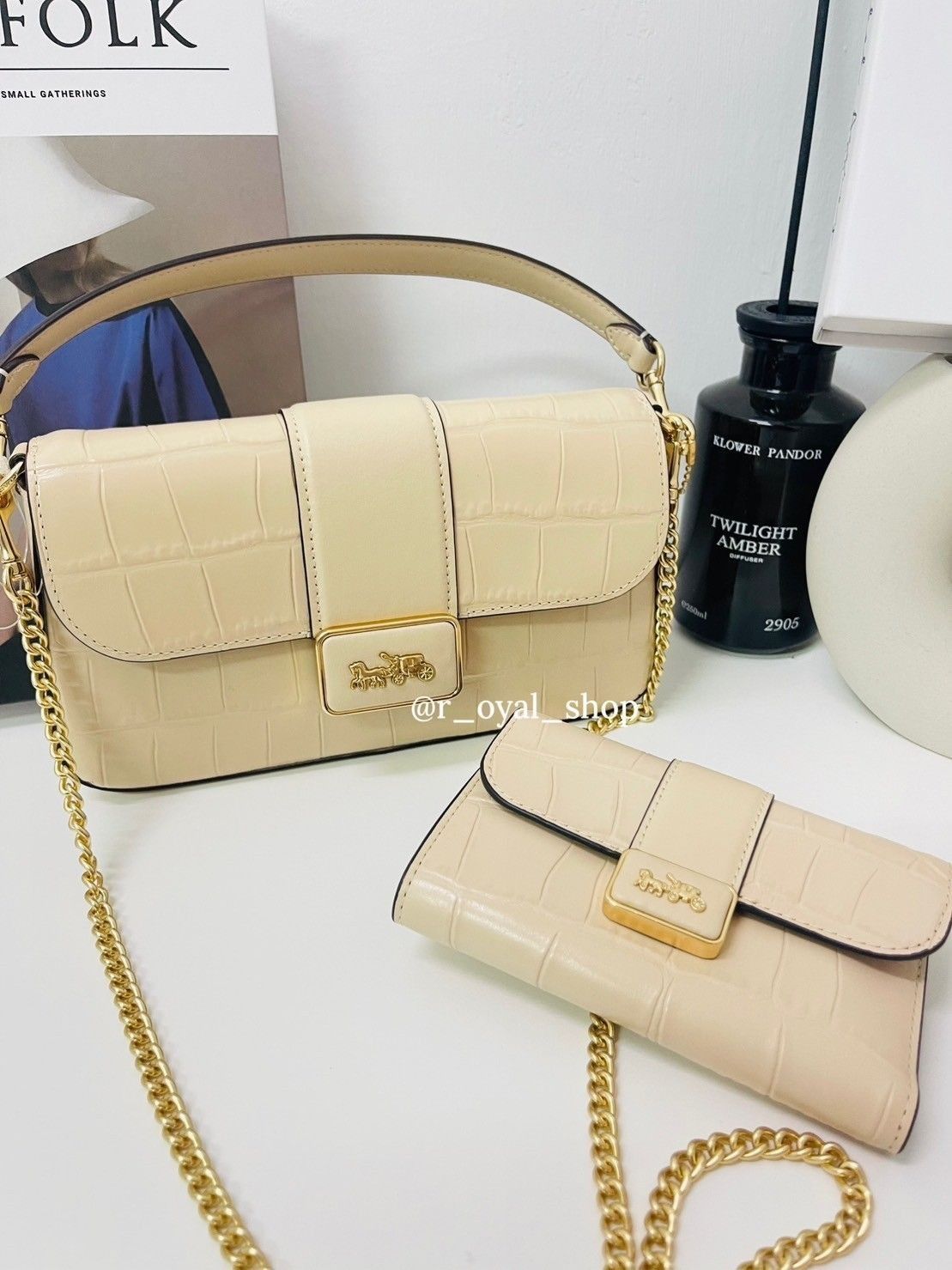 ＜台灣現貨＞COACH Mini Grace 馬車鍊條包