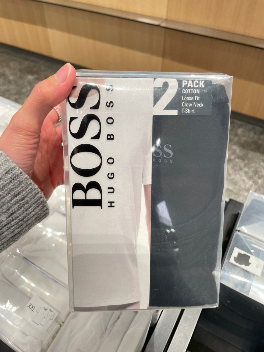 ＜台灣現貨＞ HUGO BOSS 男款素T兩件組 黑色組