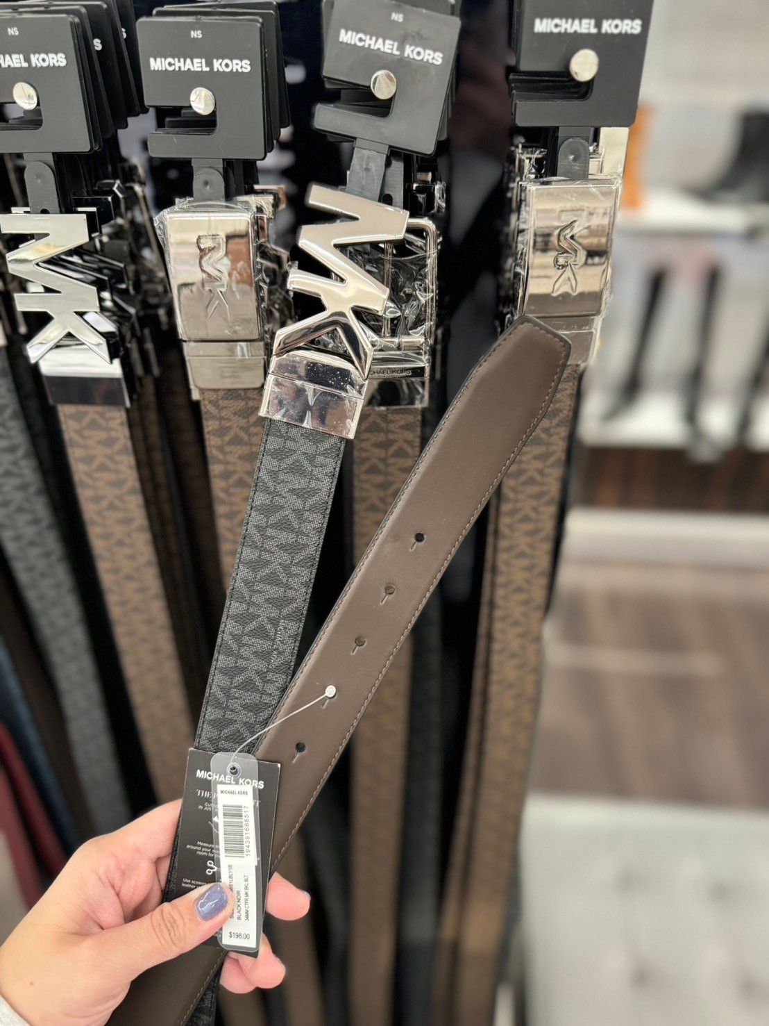 ＜台灣現貨＞MICHAEL KORS 男士雙面皮帶