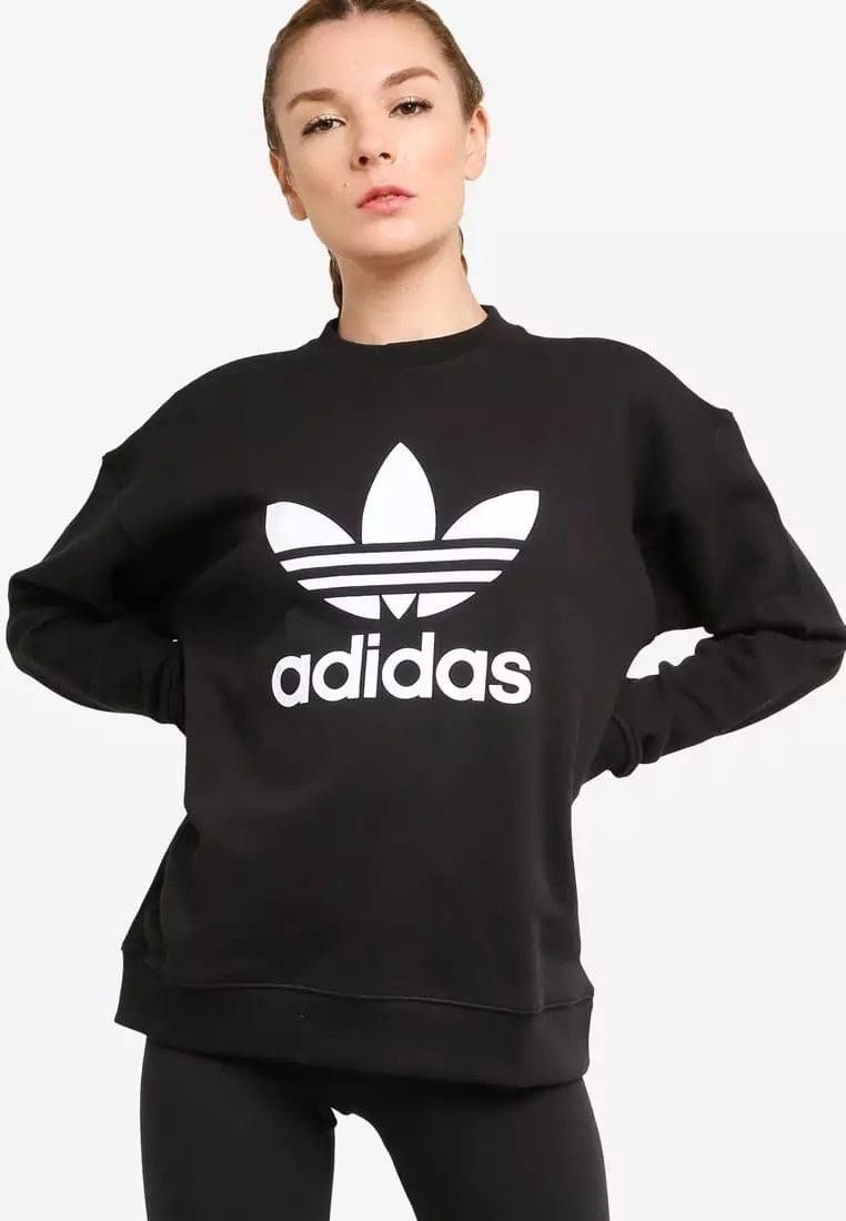 ＜台灣現貨＞ADIDAS 三葉草男大人黑色大學T（女大人也可以穿）
