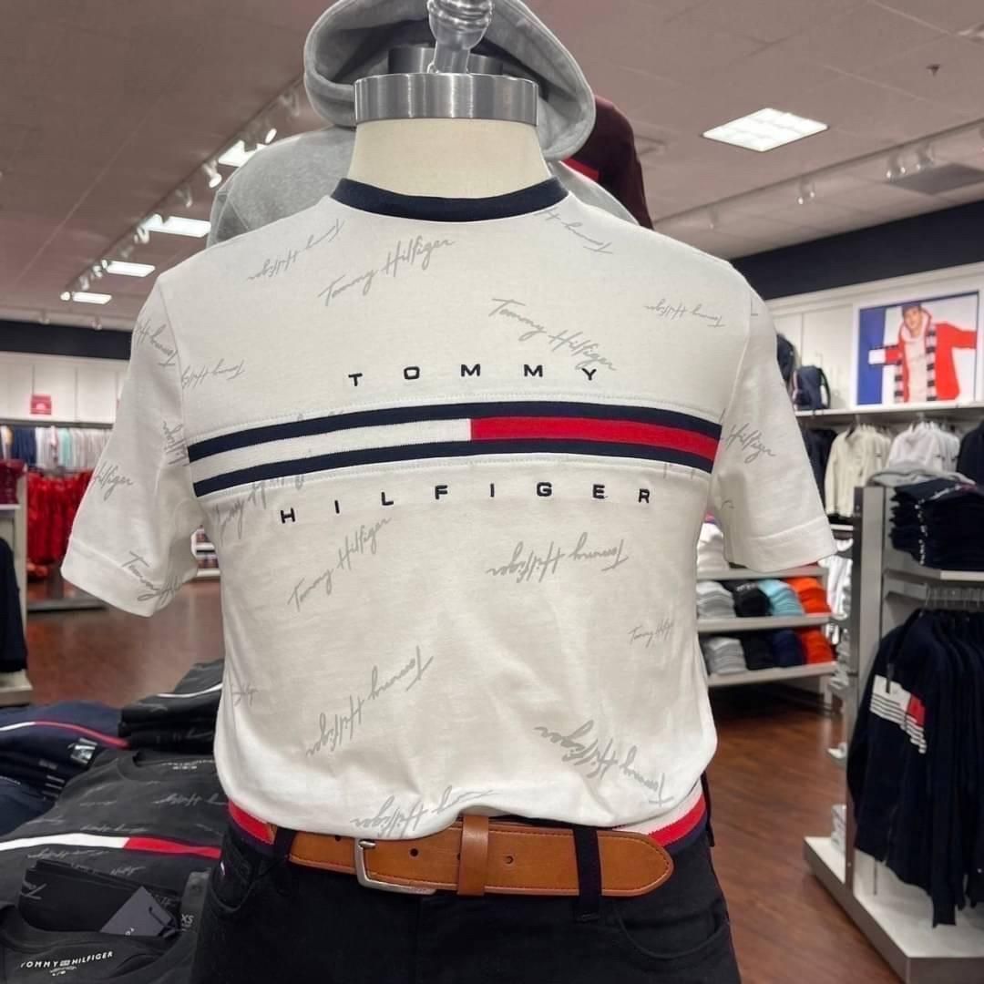 ＜台灣現貨＞TOMMY 男大人經典款草寫Logi短袖上衣 尺寸XS