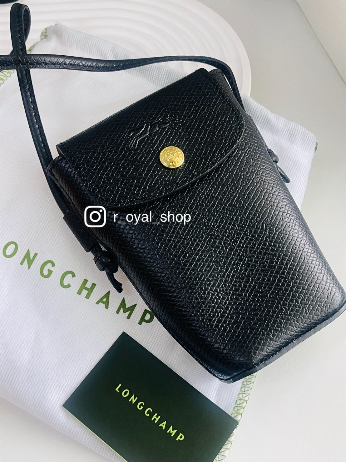 ＜台灣現貨＞LONGCHAMP 手機包 黑色