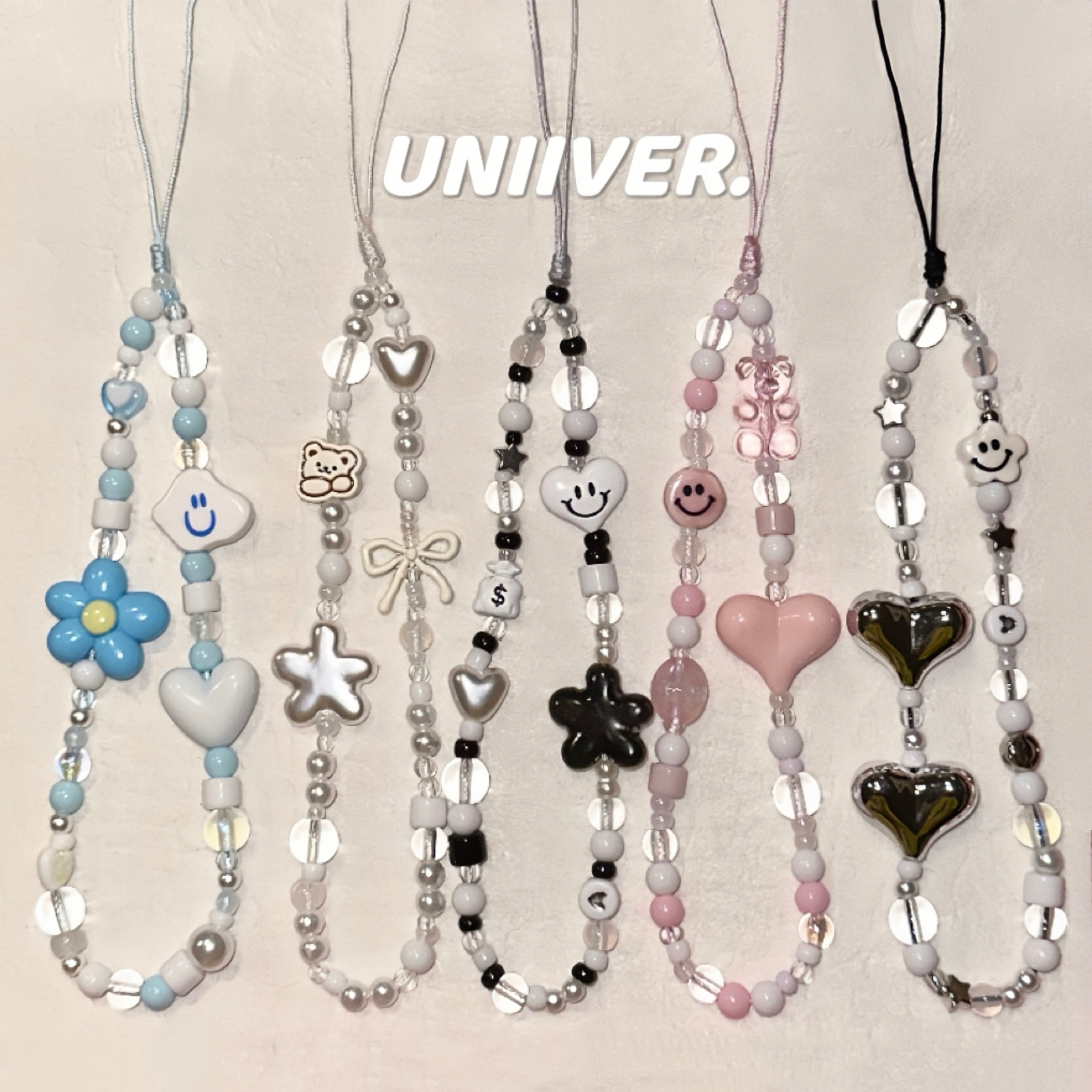 串珠吊飾手機掛繩🍒🌈✨