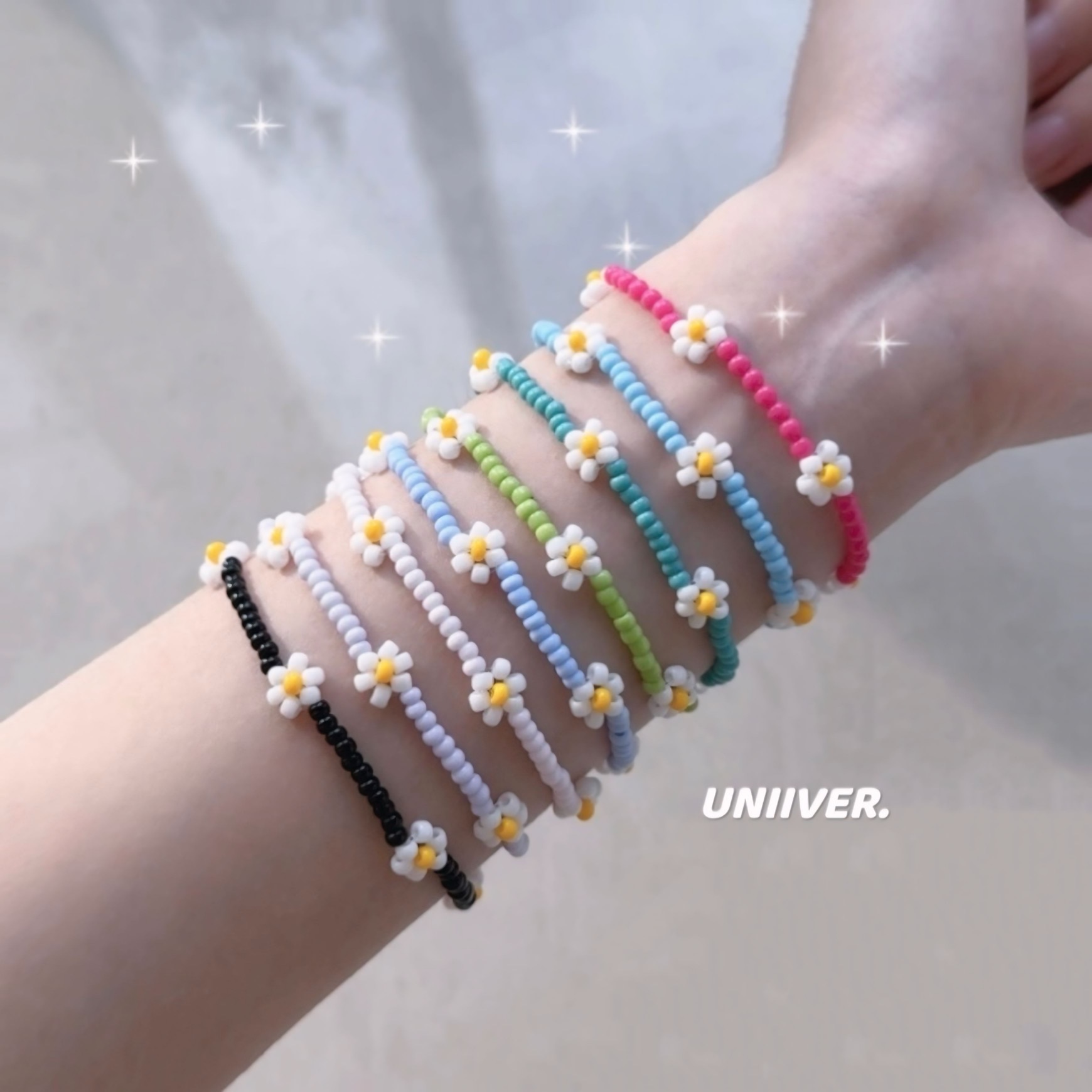 串珠小花手鍊✨BLACKPINK BTS TWICE NEW JEANS 同款串珠🍒韓國偶像同款手鍊