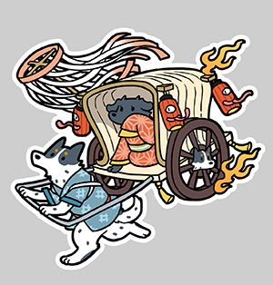 【町町噹噹狗生活】原創 | 車貼 | 勇者胖町噹款