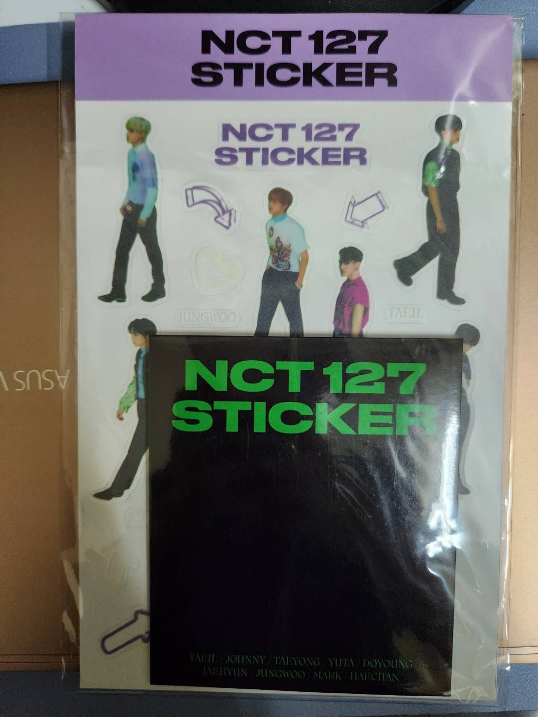 NCT 127 夜光貼紙組（小卡廷祐、拍立得道英，點開有照片）