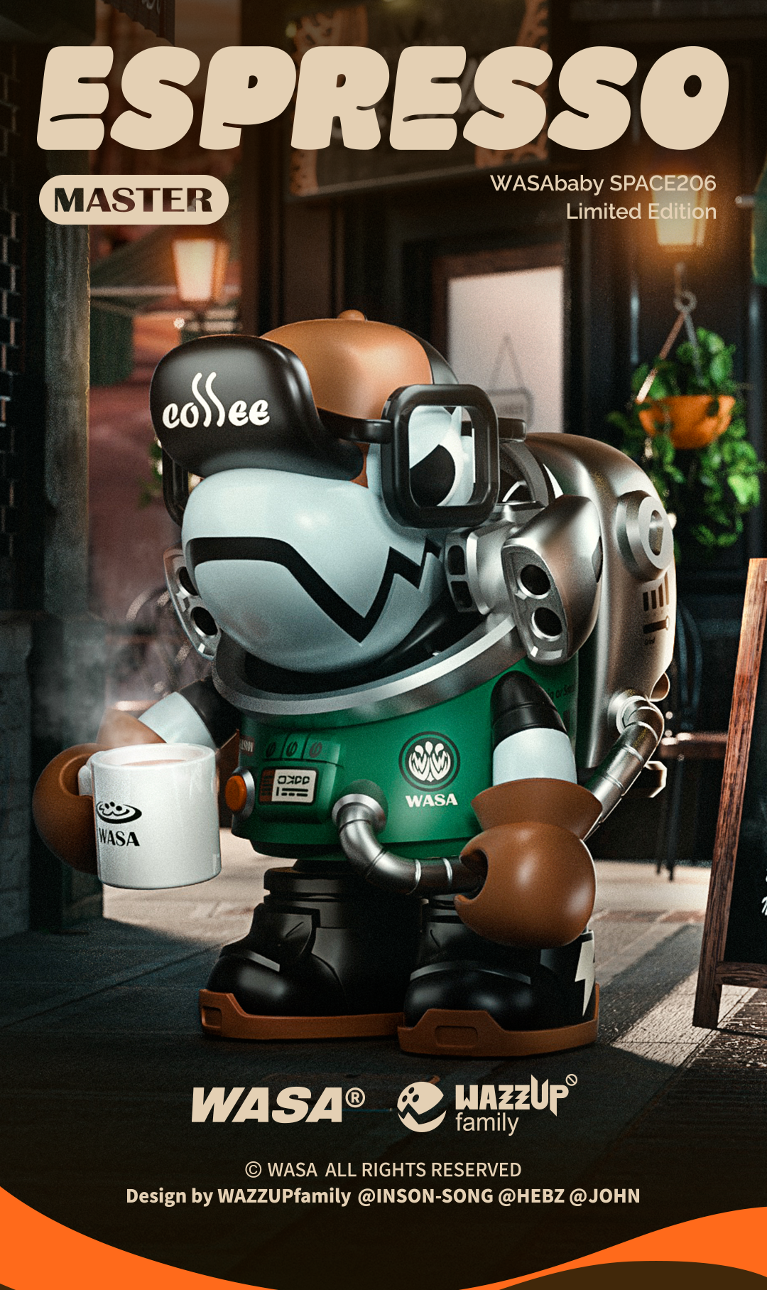 限量299體-WASATOY 航天龍 12CM 限定版 · 咖啡 手沖大師