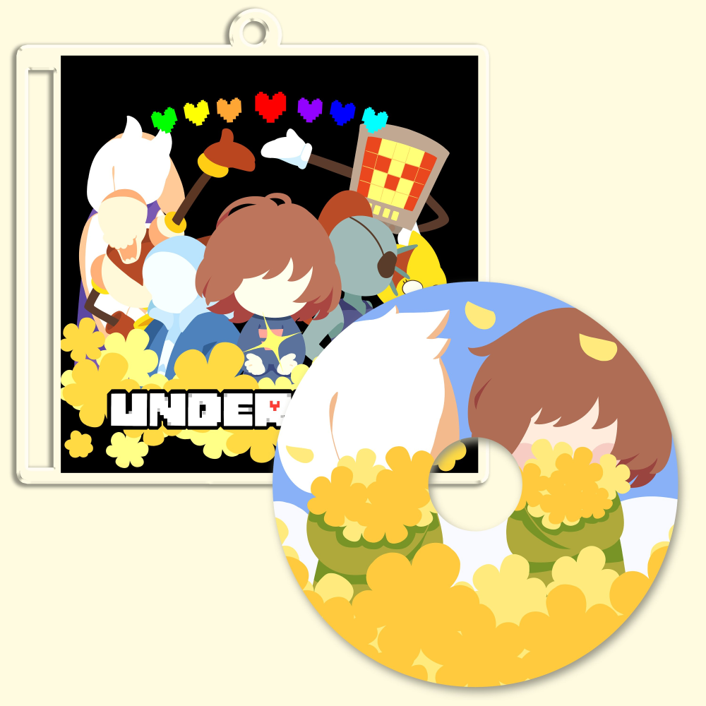 Undertale迷你CD吊飾