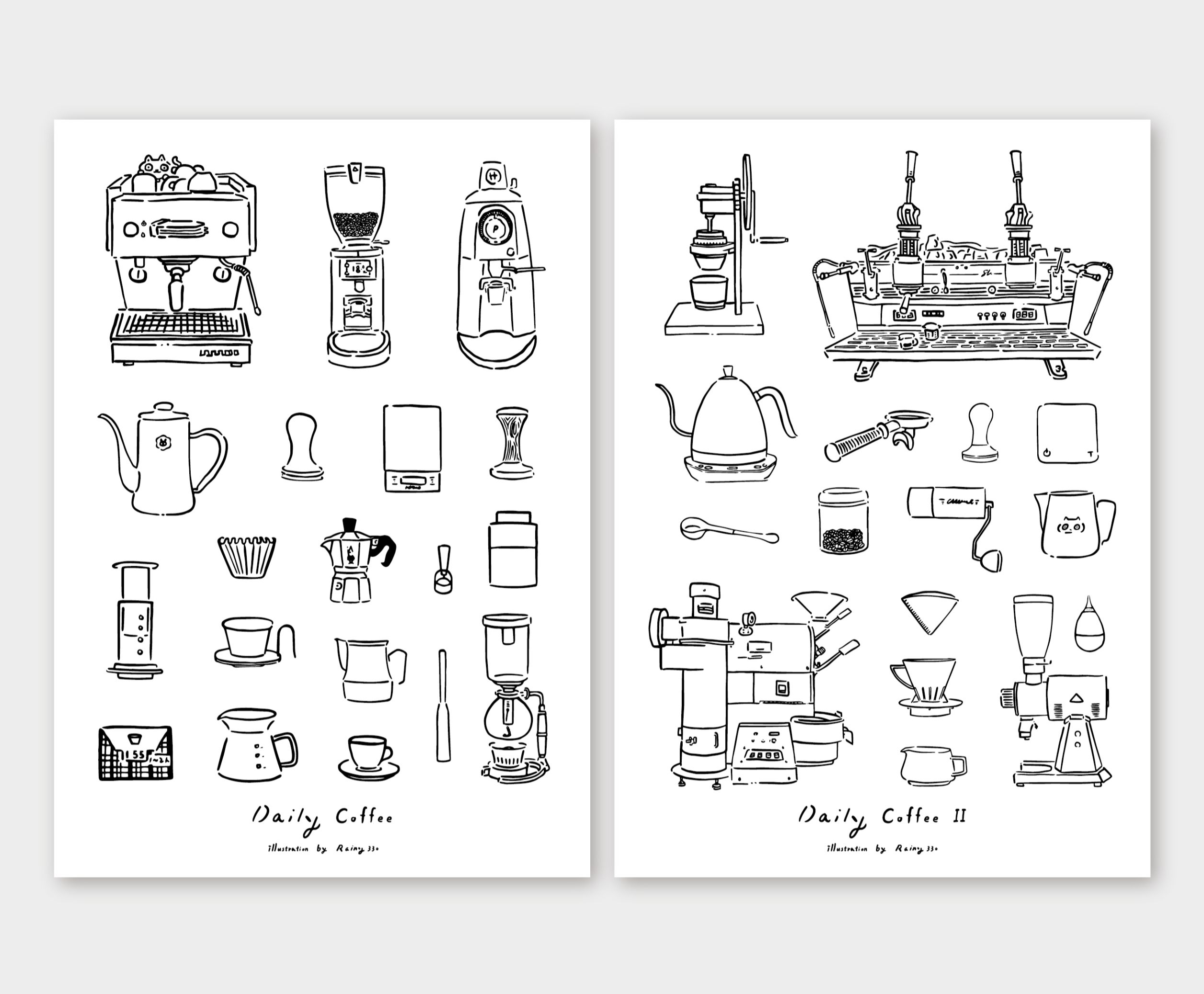 日常的咖啡器具海報 | Rainy330 |