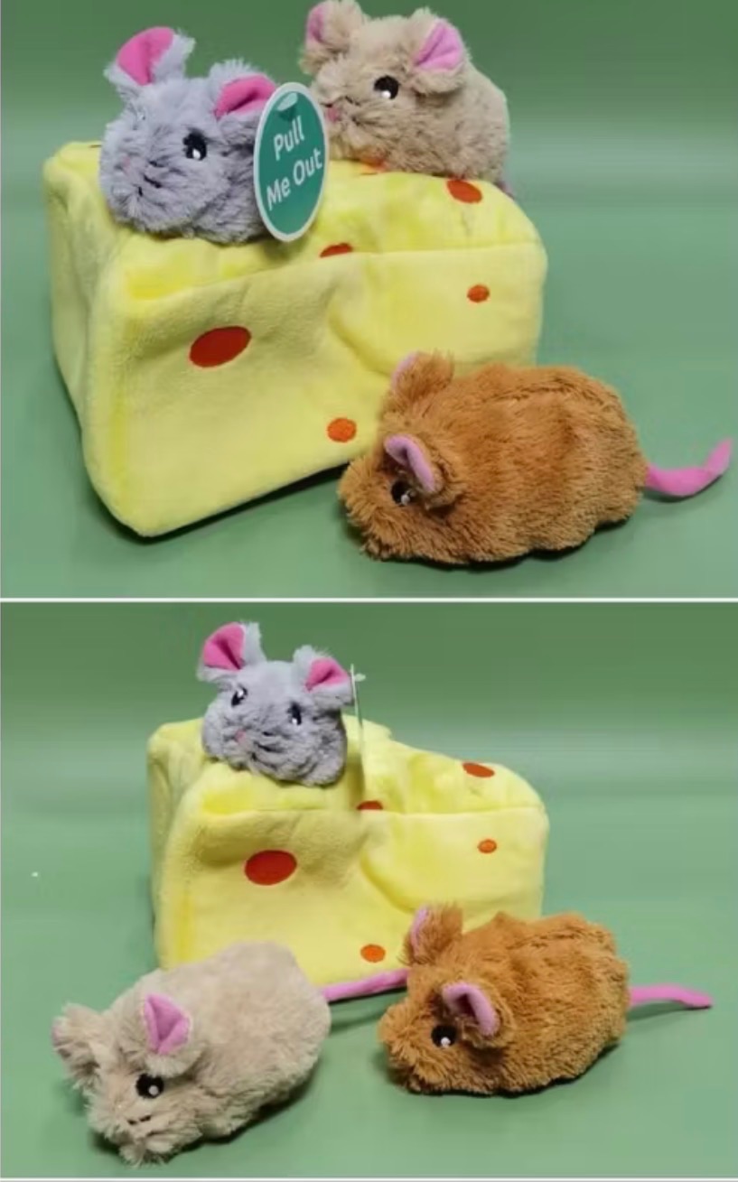 起司🧀樹洞甜甜圈藏食嗅聞發聲玩具 響紙+啾啾聲