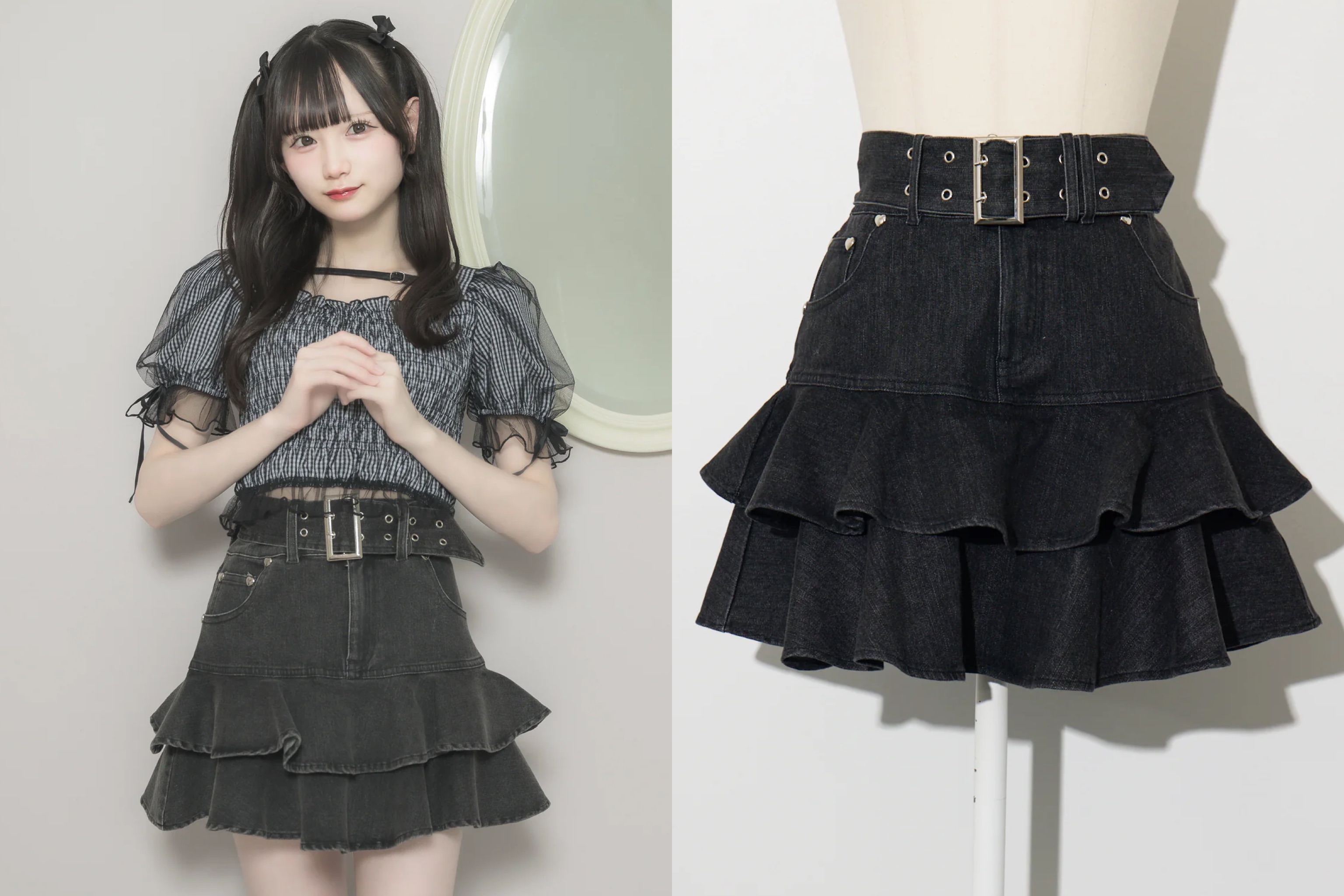 Pium 牛仔裙 （含腰帶） 吊牌已拆會付上